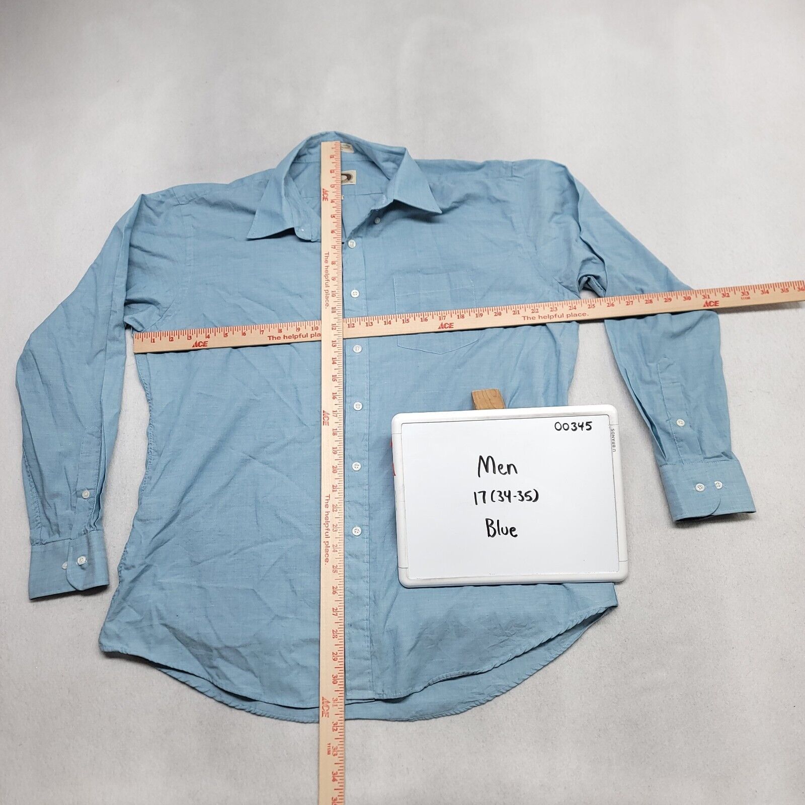Bert Pulitzer Bert Pulitzer Casual Long Sleeve Shirt Mens Size 17 Blue Size US M / EU 48-50 / 2 - 6 Thumbnail