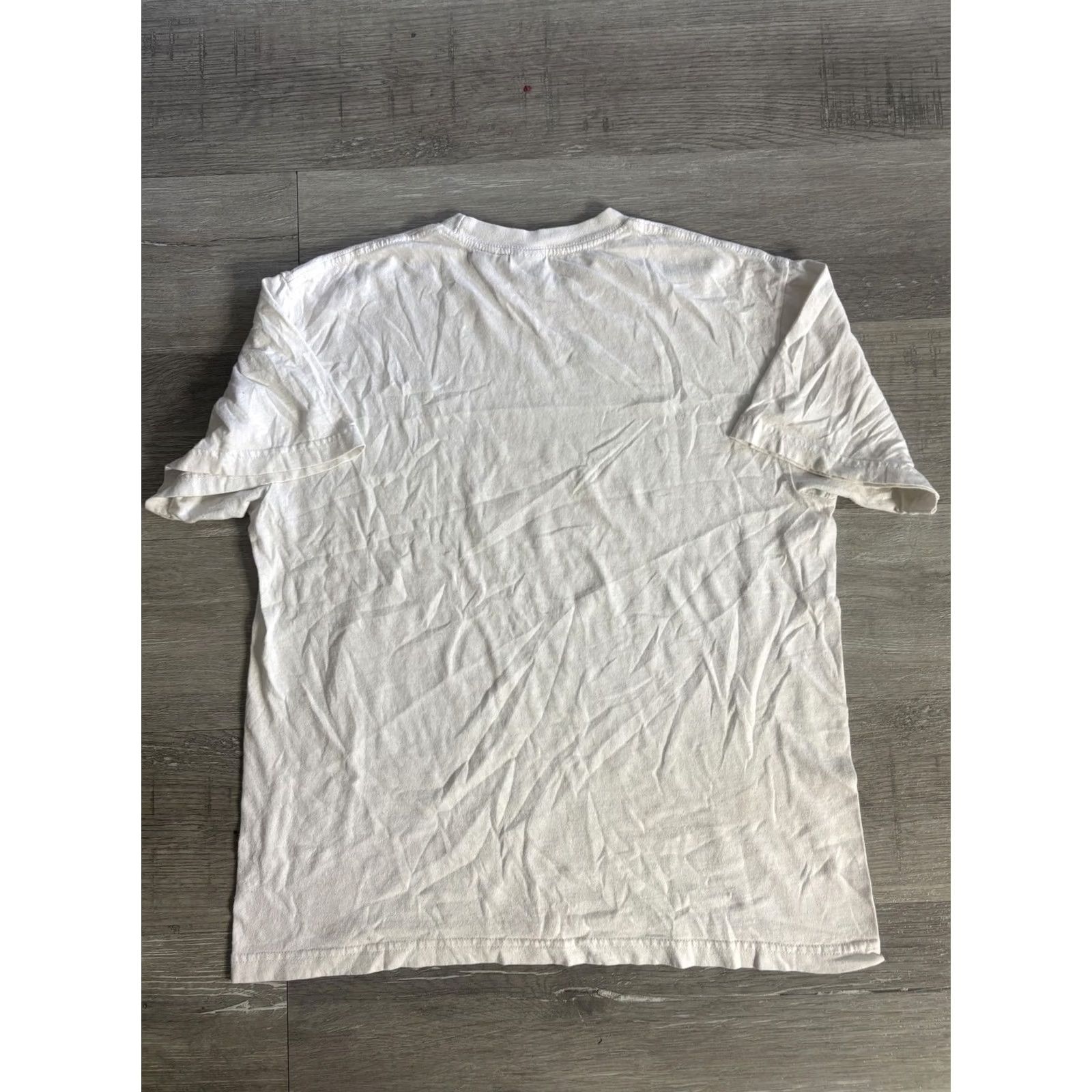 Vintage American Flag Peace Sign Shirt Men L White Patriotic Graphic Tee USA Size US L / EU 52-54 / 3 - 4 Thumbnail