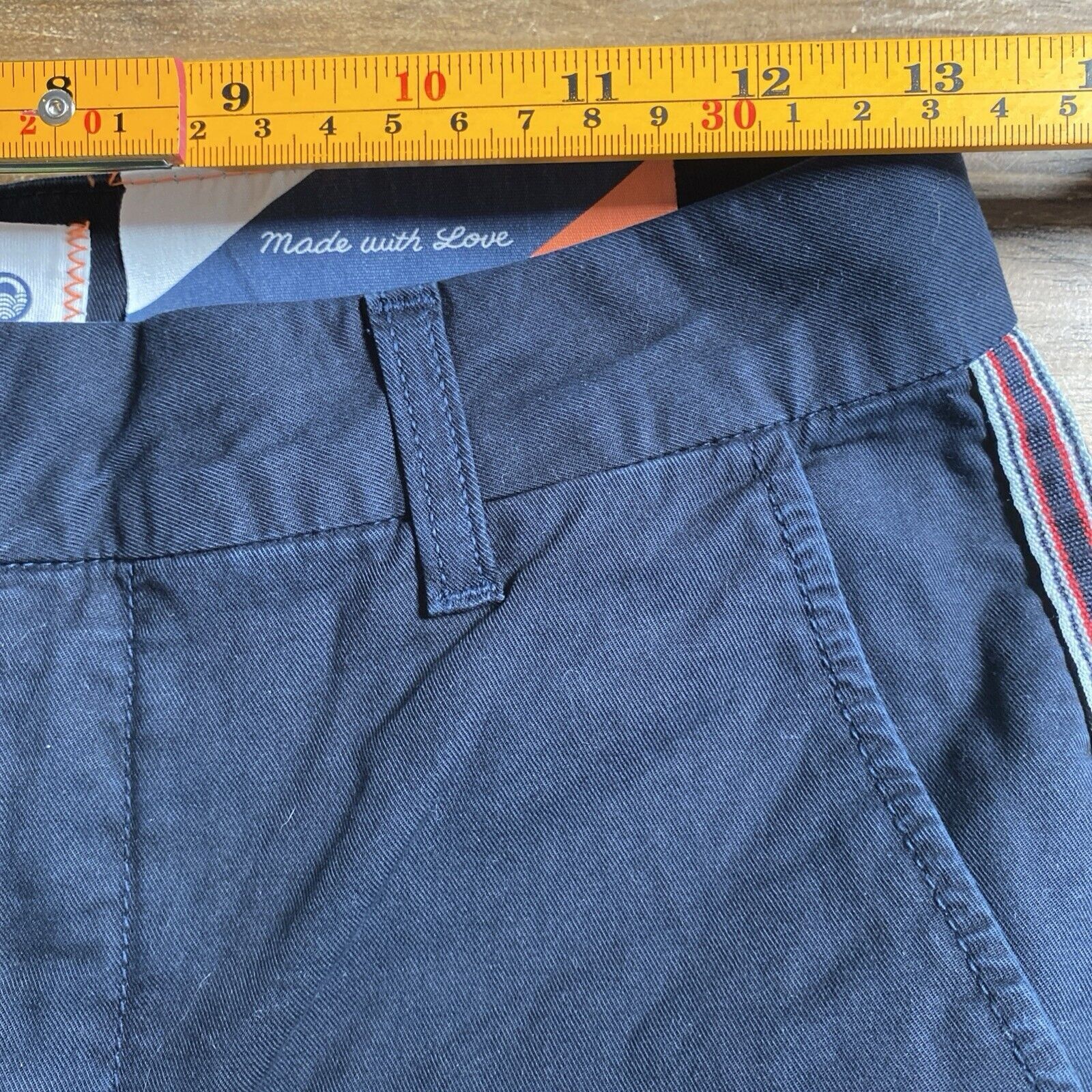 Sundry NEW SUNDRY Anthropologie Stripe Roll Up Trouser Navy NWT 24 Size 24" / US 00 / IT 34 - 8 Thumbnail