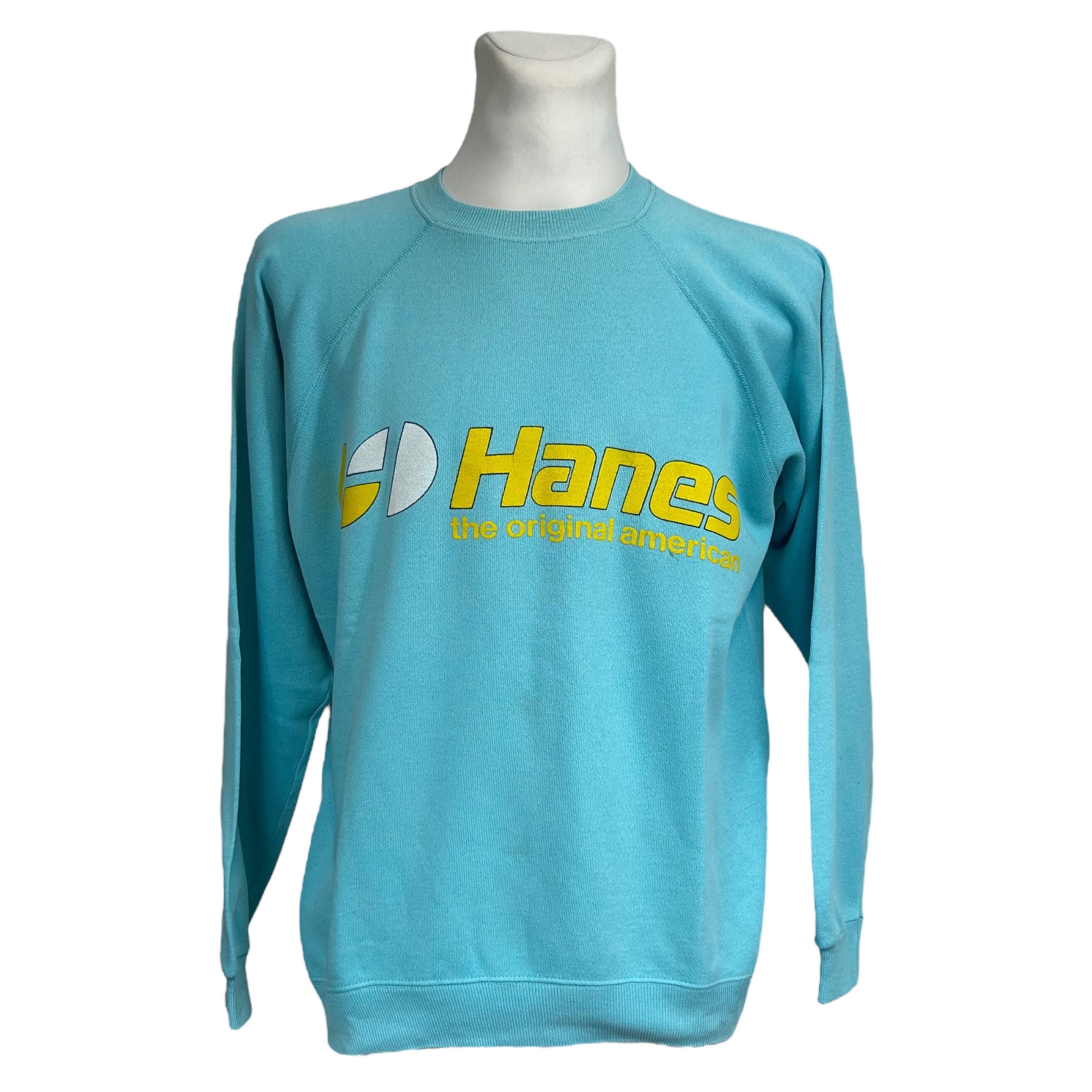 Hanes × Vintage 80s Hanes Made in USA Blue Pullover Sweatshirt Fifty L Size US L / EU 52-54 / 3 - 1 Thumbnail