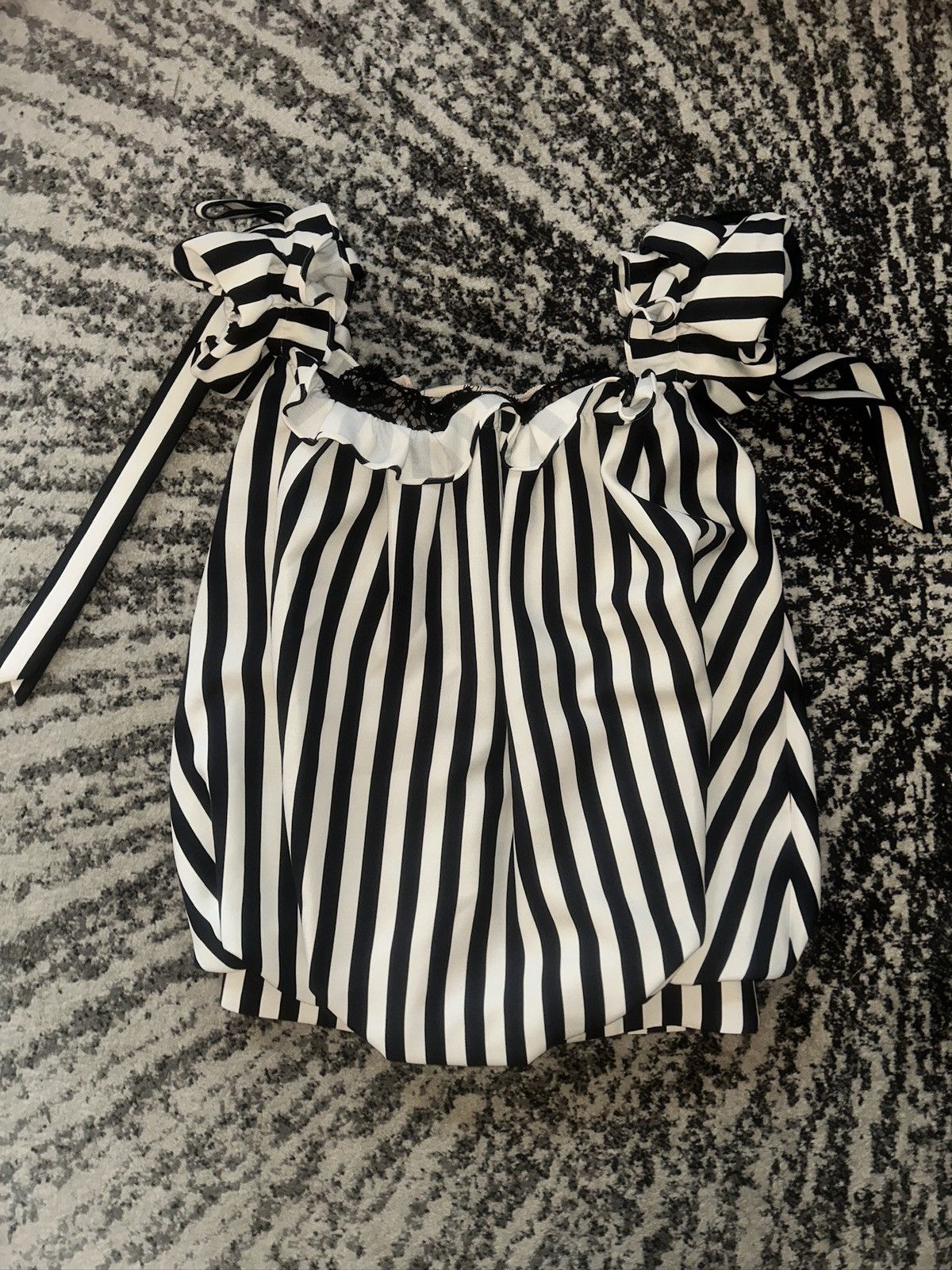 Valentino Valentino GARAVANI Off-the-shoulder striped wool silk-blend Size M / US 6-8 / IT 42-44 - 5 Thumbnail