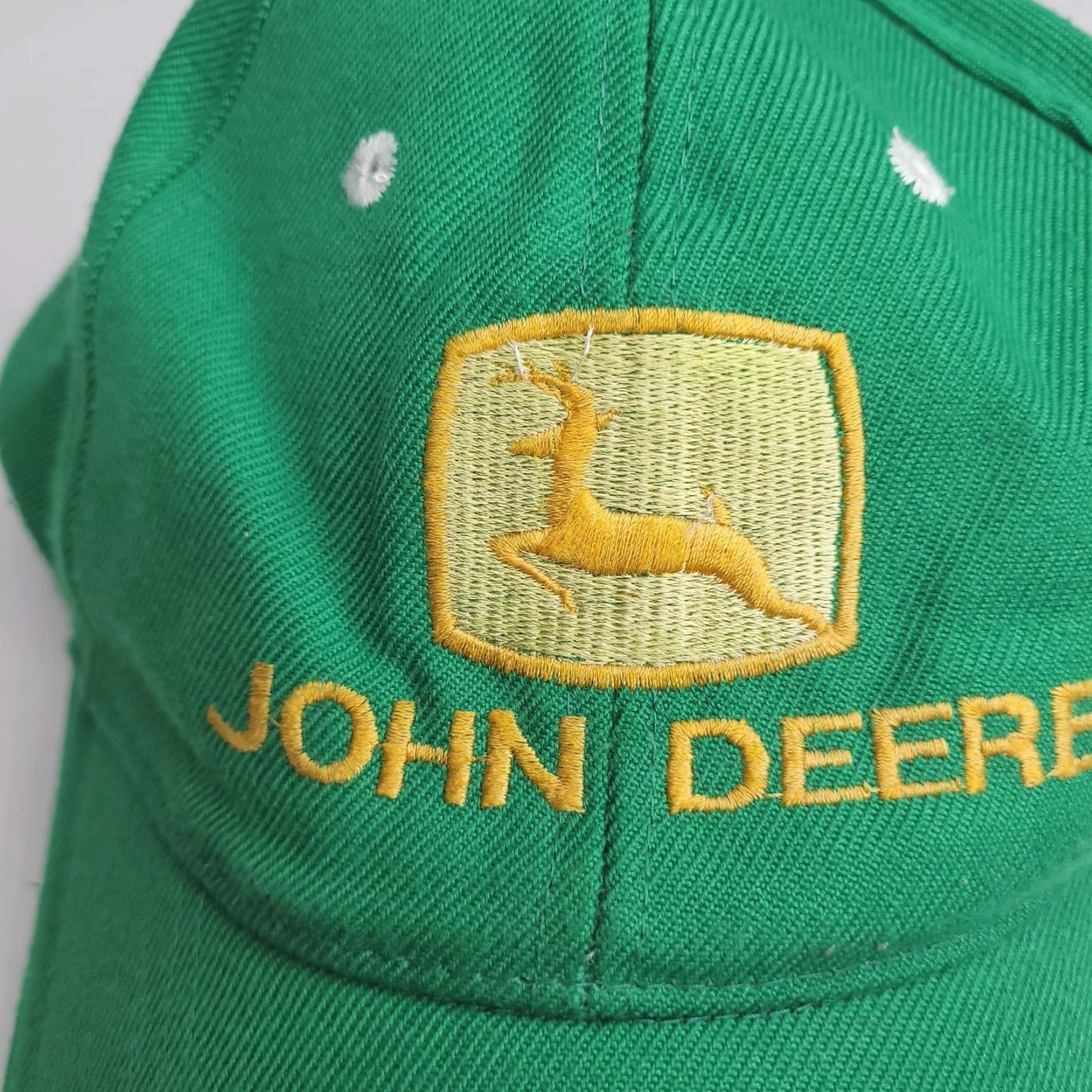 John Deere VINTAGE John Deere Hat Mens Adjustable Green Cap Hat Size ONE SIZE - 2 Thumbnail