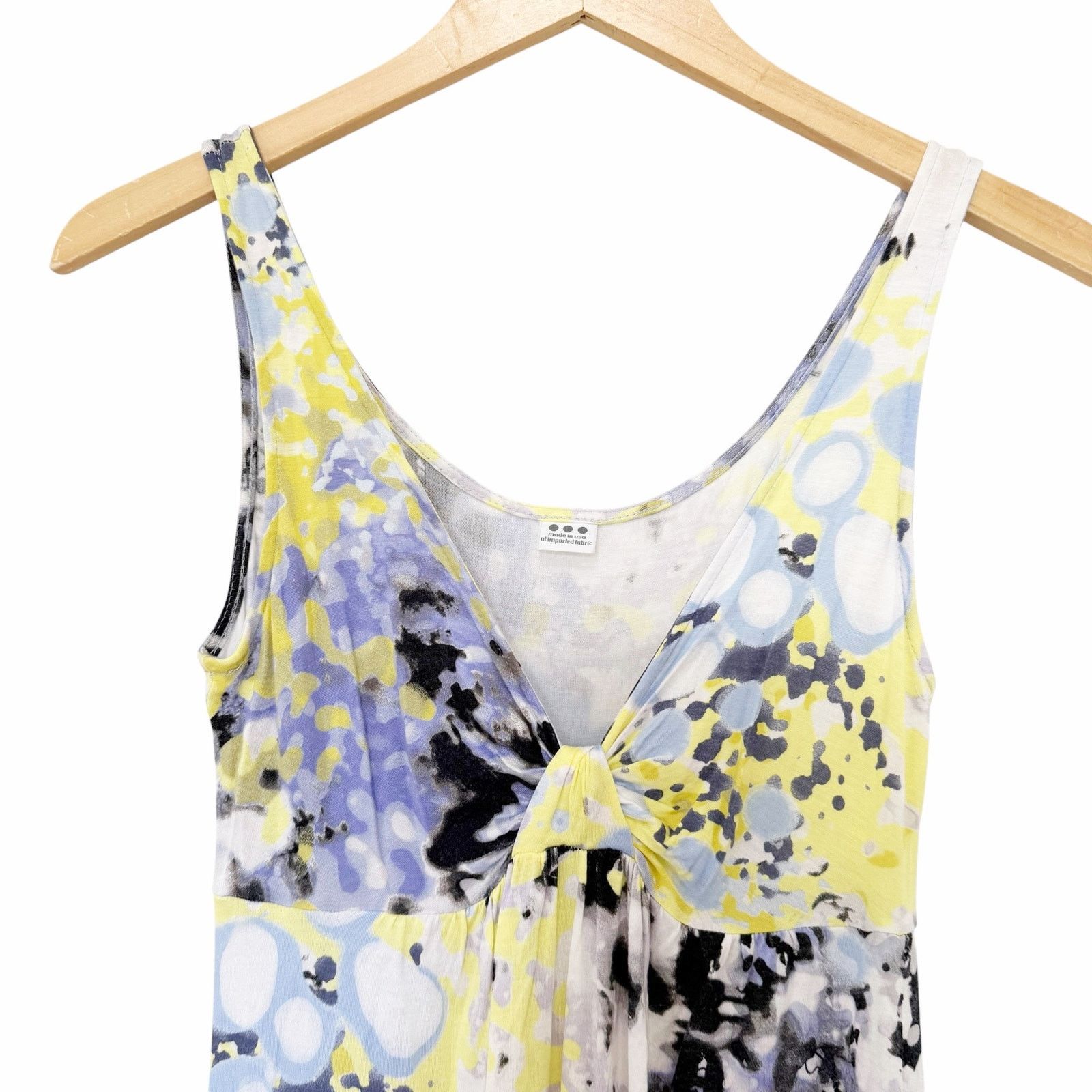 Other Three Dots Purple Yellow Black Printed Tank Top Dress Sz XS Size XS / US 0-2 / IT 36-38 - 2 Thumbnail