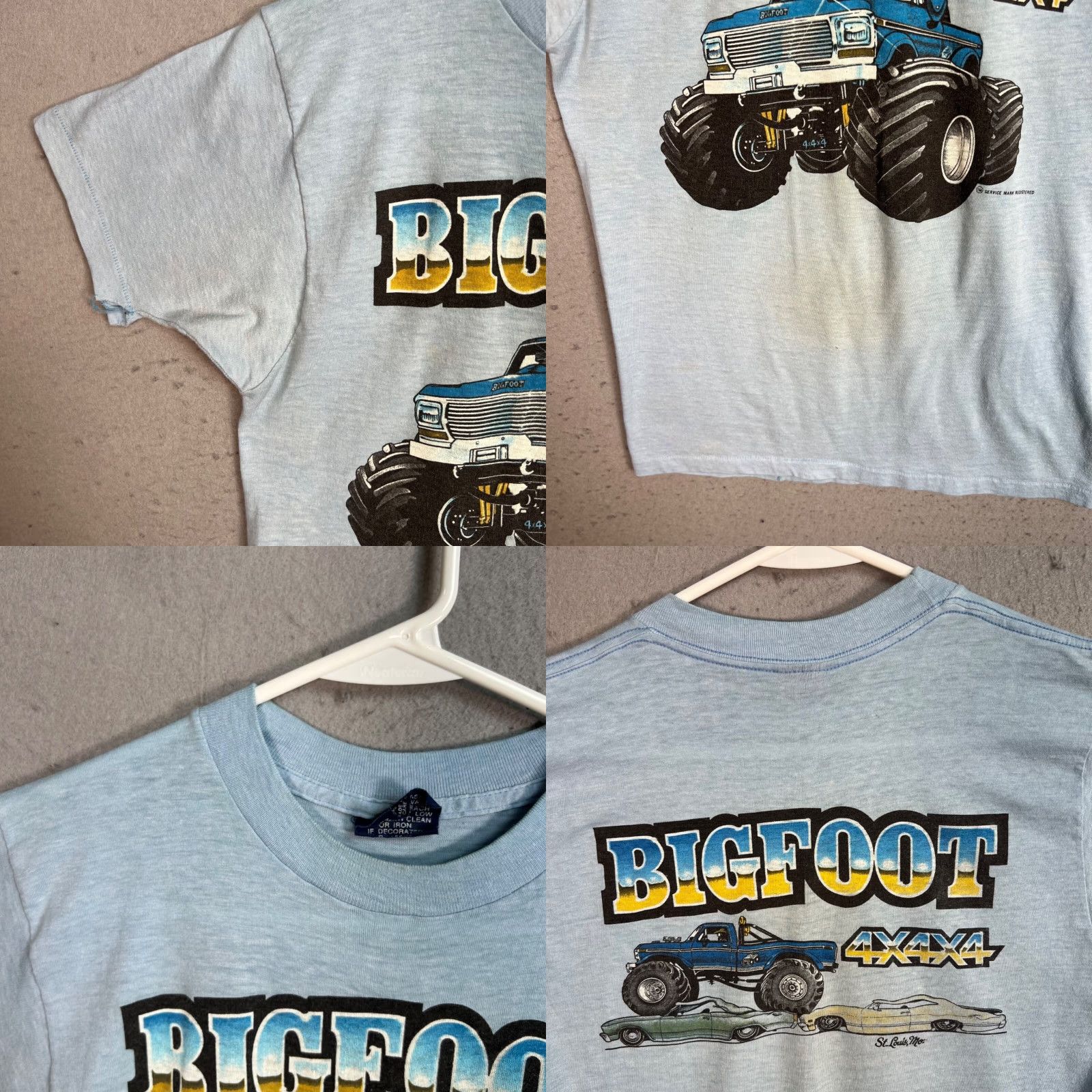 Vintage VINTAGE Bigfoot Monster Truck Racing T Shirt Adult Medium Blue Sneakers USA Made Mens Size US M / EU 48-50 / 2 - 8 Thumbnail