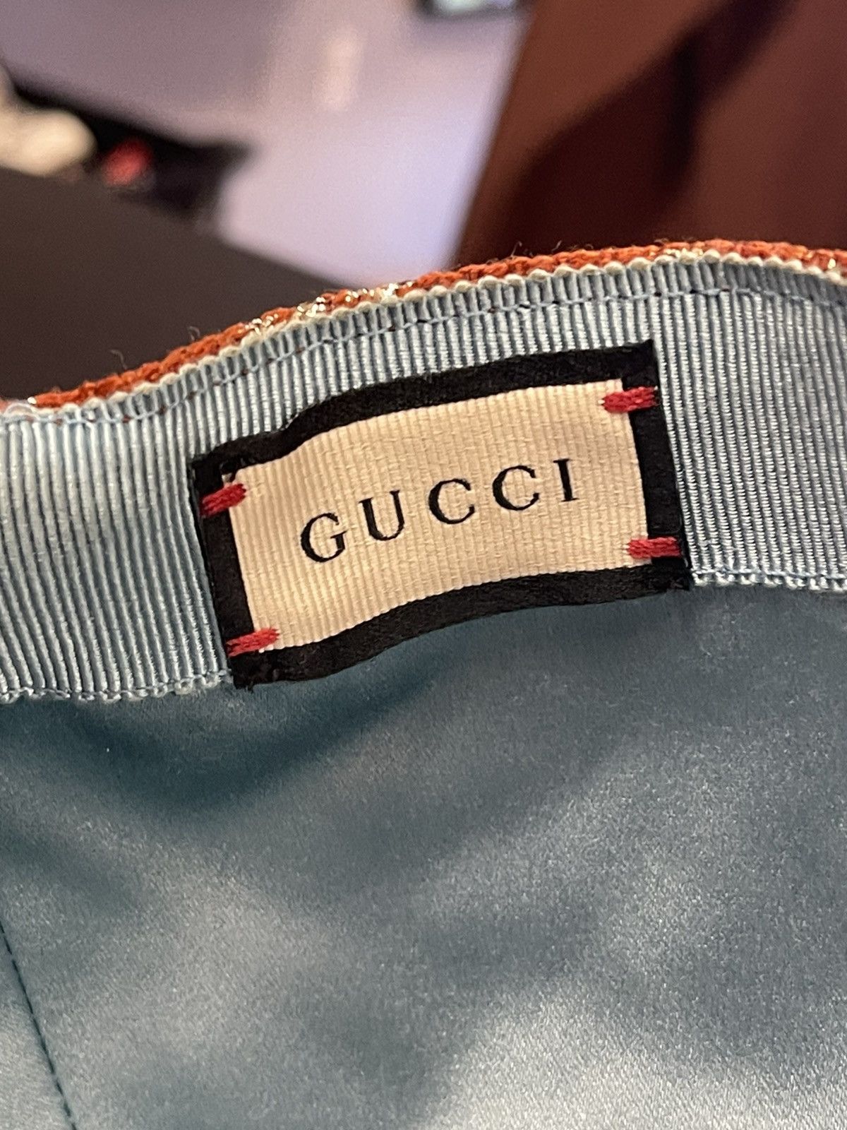 Gucci Gucci GG Monogram Lame Baseball Hat Rust/Silver Very Clean Size ONE SIZE - 7 Thumbnail