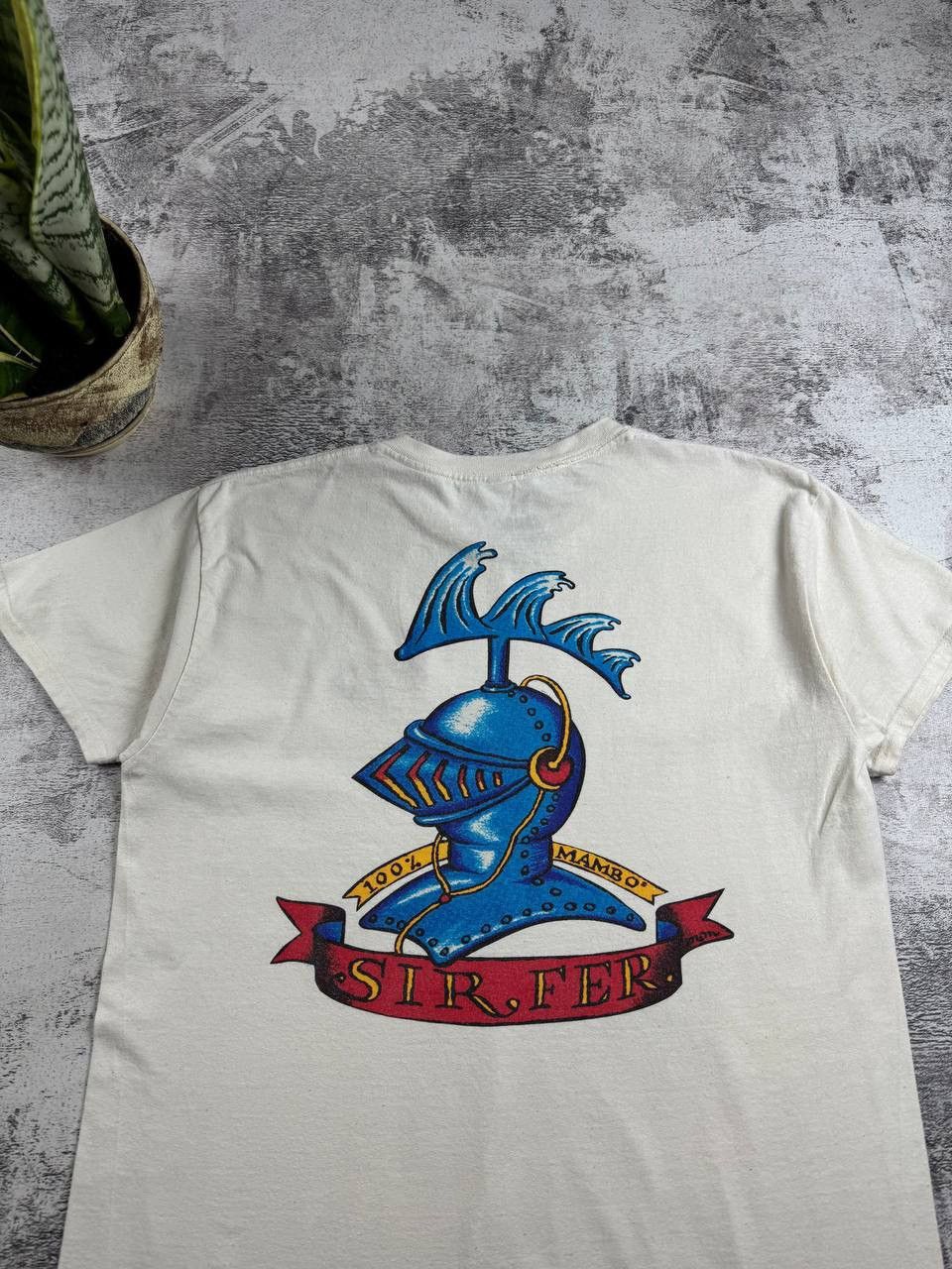 Mambo Mambo Graphic Men’s L Beige Surf Logo 100% Cotton Basic Jersey T Shirt Tee Shirt Size US L / EU 52-54 / 3 - 6 Thumbnail