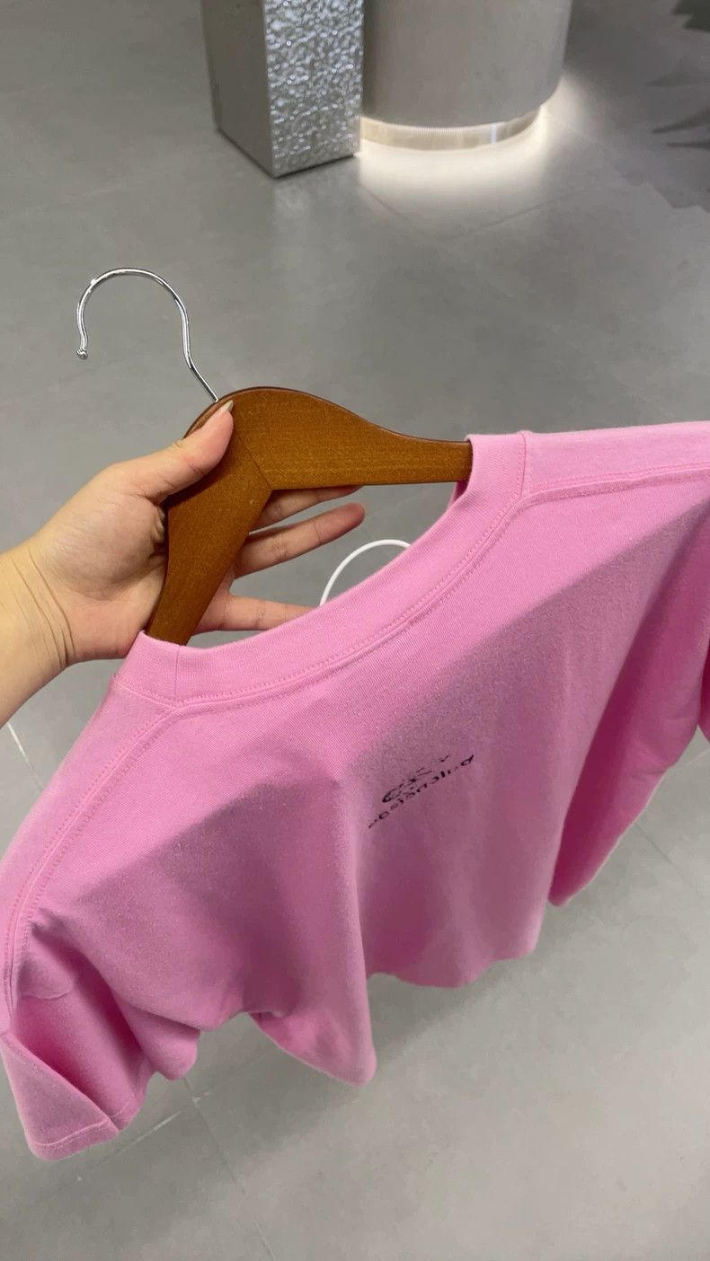 Balenciaga Balenciaga Pink Printed Short Sleeve Women's L Size Size US L / EU 52-54 / 3 - 3 Thumbnail