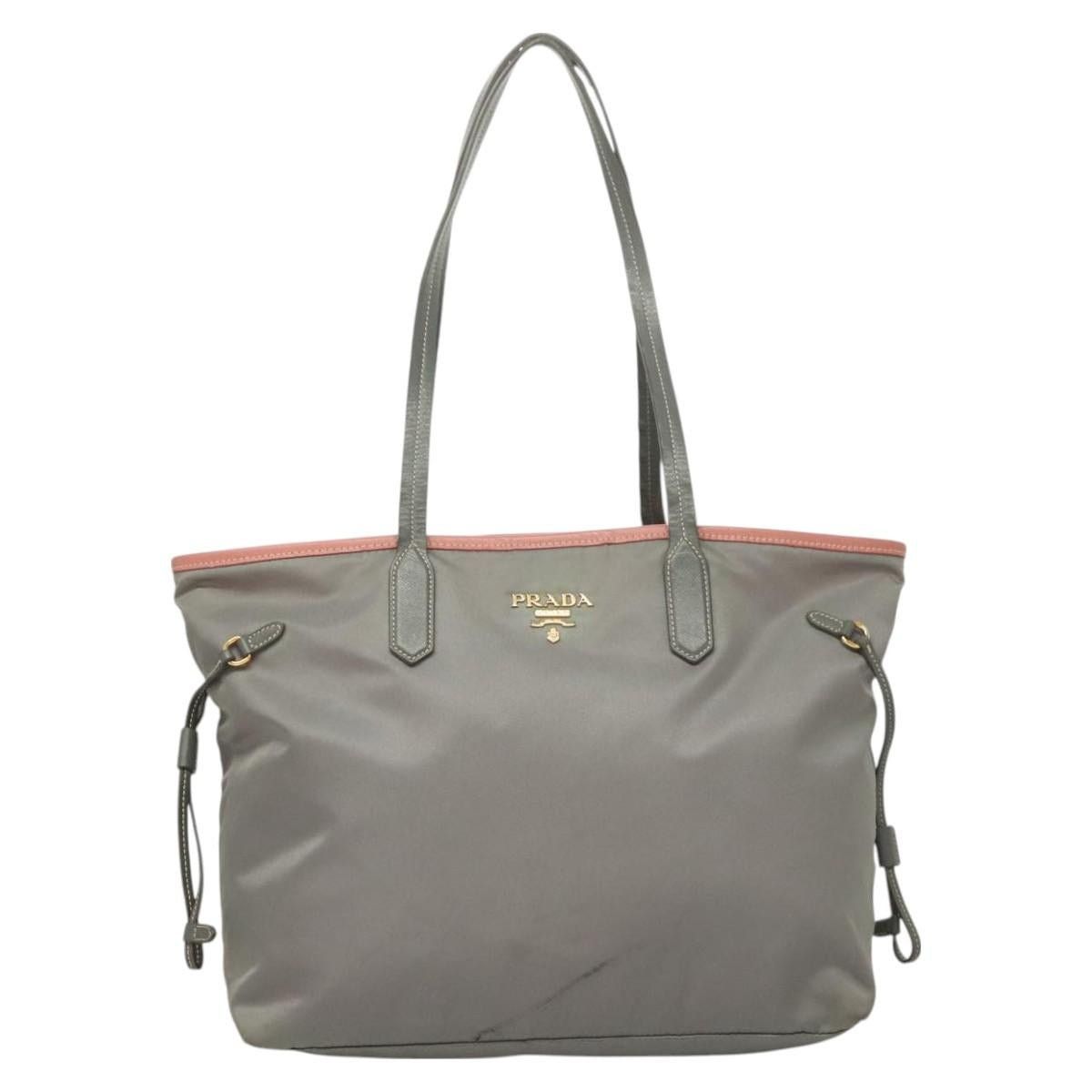 Prada PRADA Tote Bag Nylon Gray Gold Size ONE SIZE - 2 Thumbnail