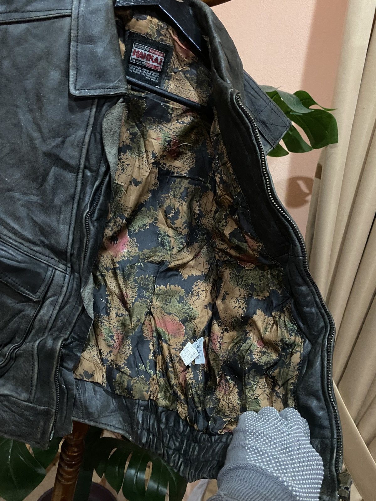 Japanese Brand Vintage NANKAI Leather Motorcycle Vest Black 90s Japan Size US L / EU 52-54 / 3 - 9 Thumbnail