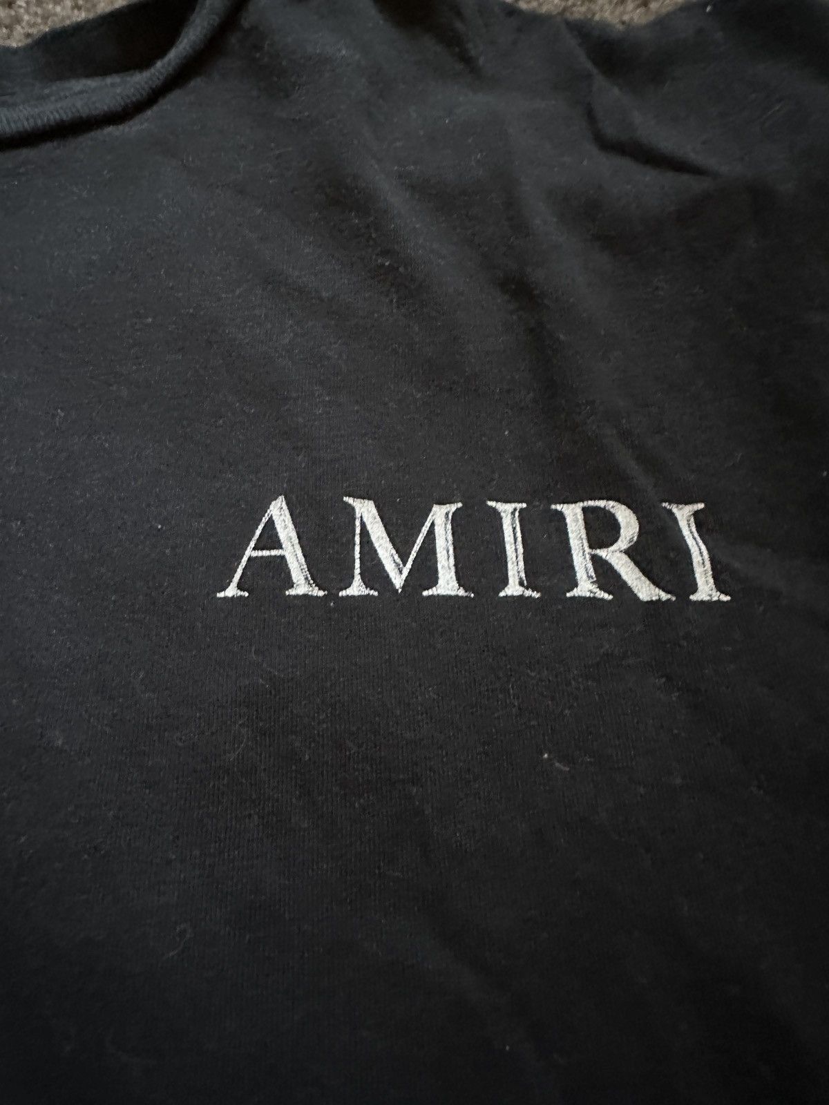 Amiri Amiri Black Cherub Logo tee XS Size US XS / EU 42 / 0 - 2 Thumbnail