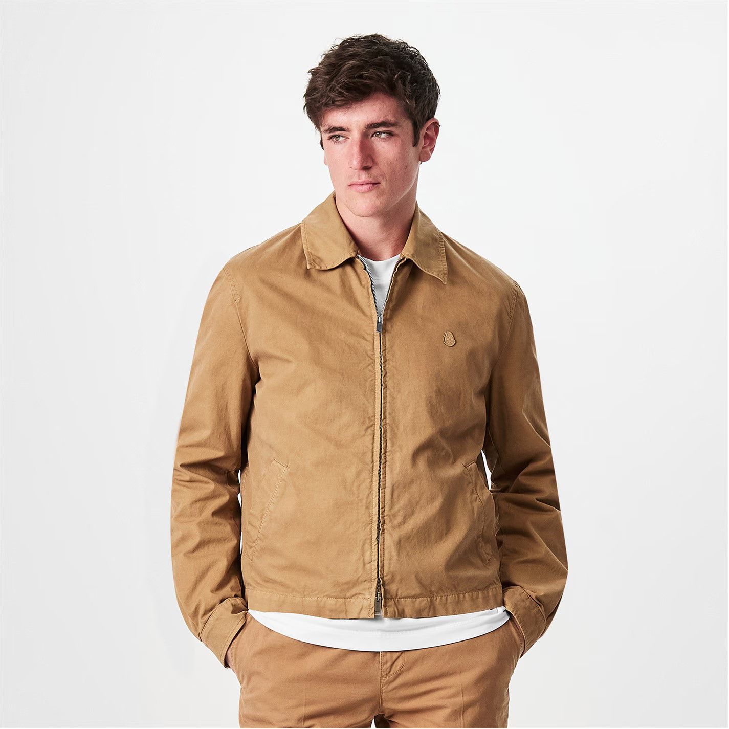 Alexander McQueen o1g2r1mq0326 Alex Embroidered Zipped Jacket in Sand Size US M / EU 48-50 / 2 - 3 Thumbnail