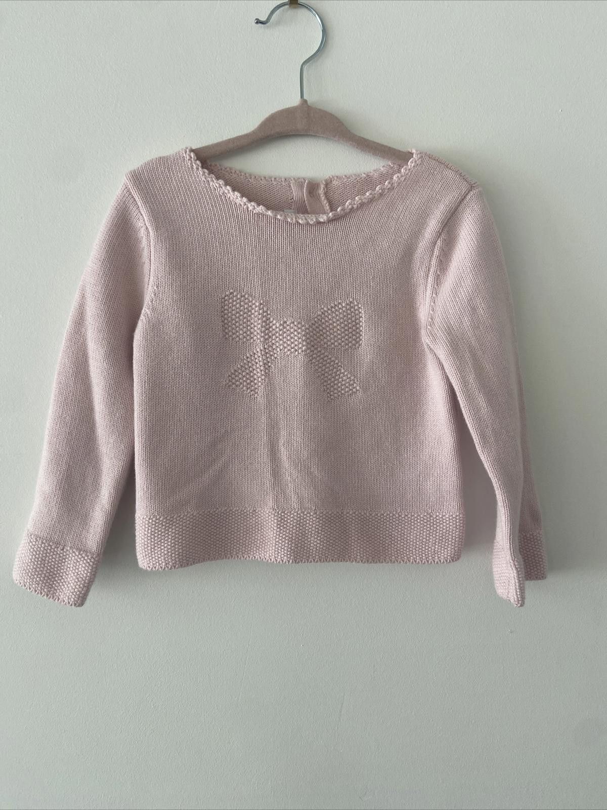 Designer Jacadi Pink Sweater Size 23M Size US XXS / EU 40 - 1 Thumbnail