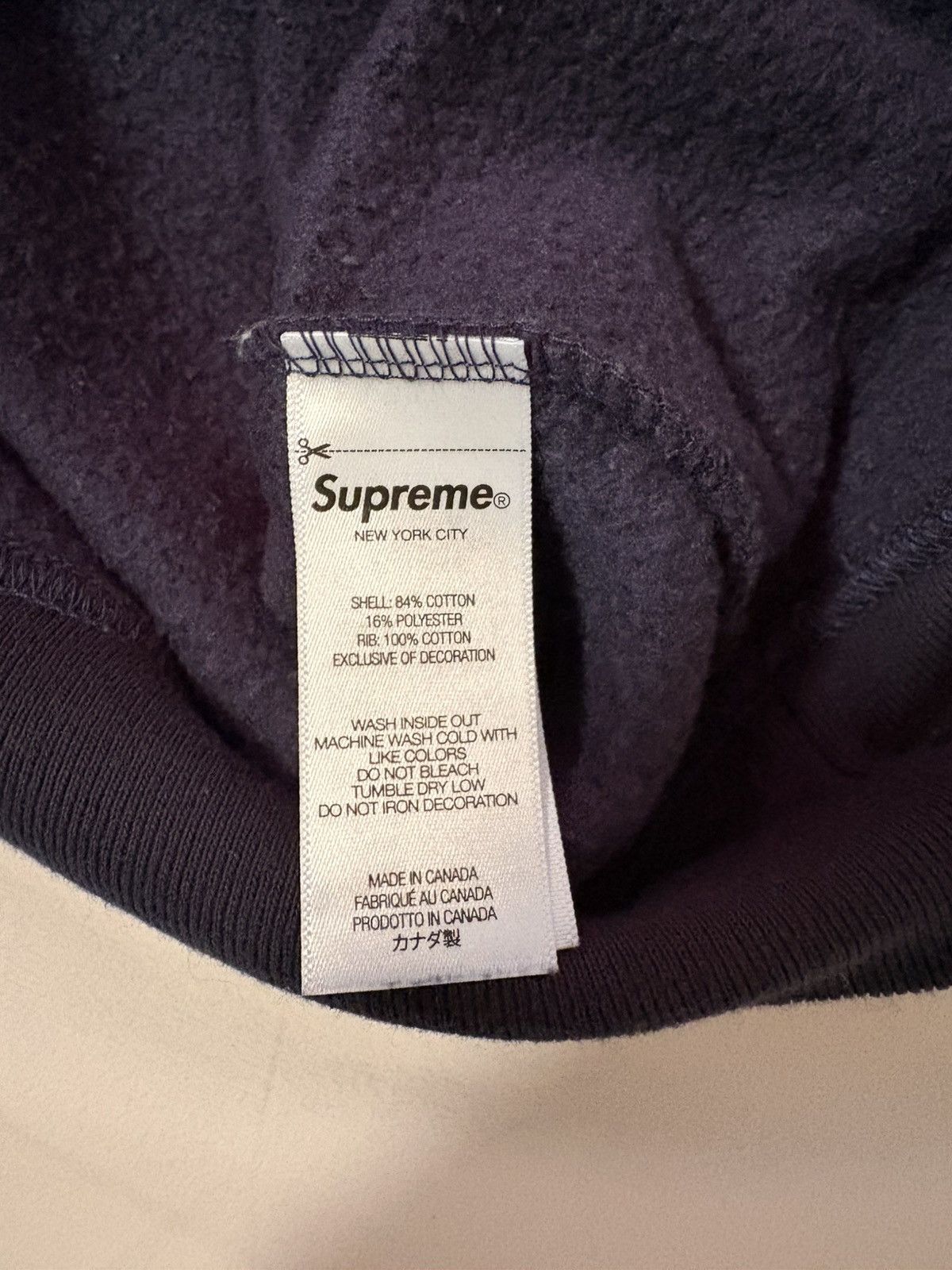 Supreme Plaid Arc Crewneck Navy L