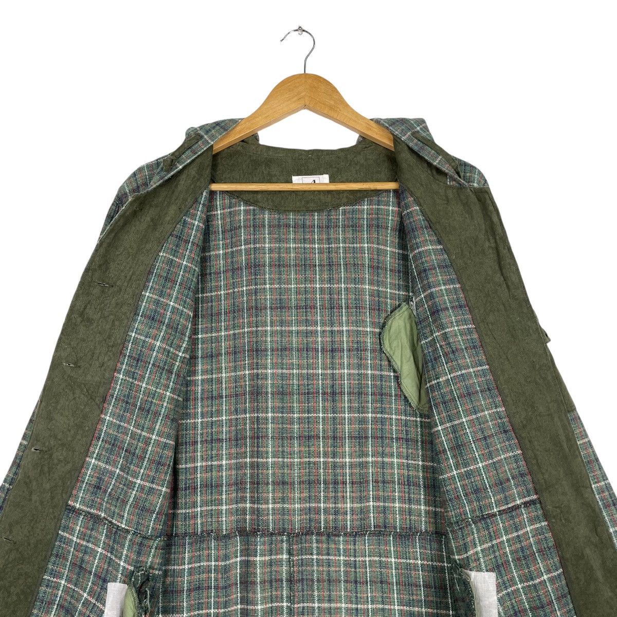 Japanese Brand × Vintage 💥ST FOUR CLUB TARTAN LONG JACKET Size US L / EU 52-54 / 3 - 14 Thumbnail