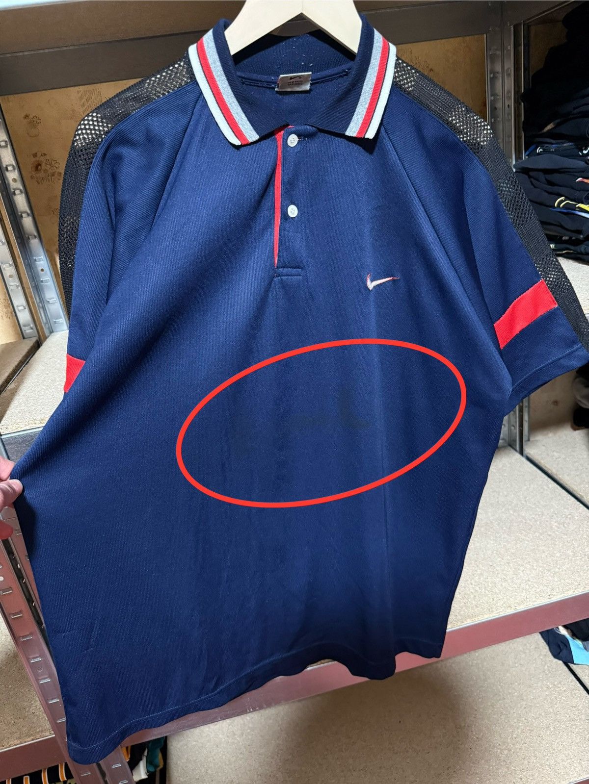 Nike × Vintage 🇺🇸 Vintage 90s Nike Polo T-shirt PSG Made In USA Y2K Hype Size US XL / EU 56 / 4 - 6 Thumbnail