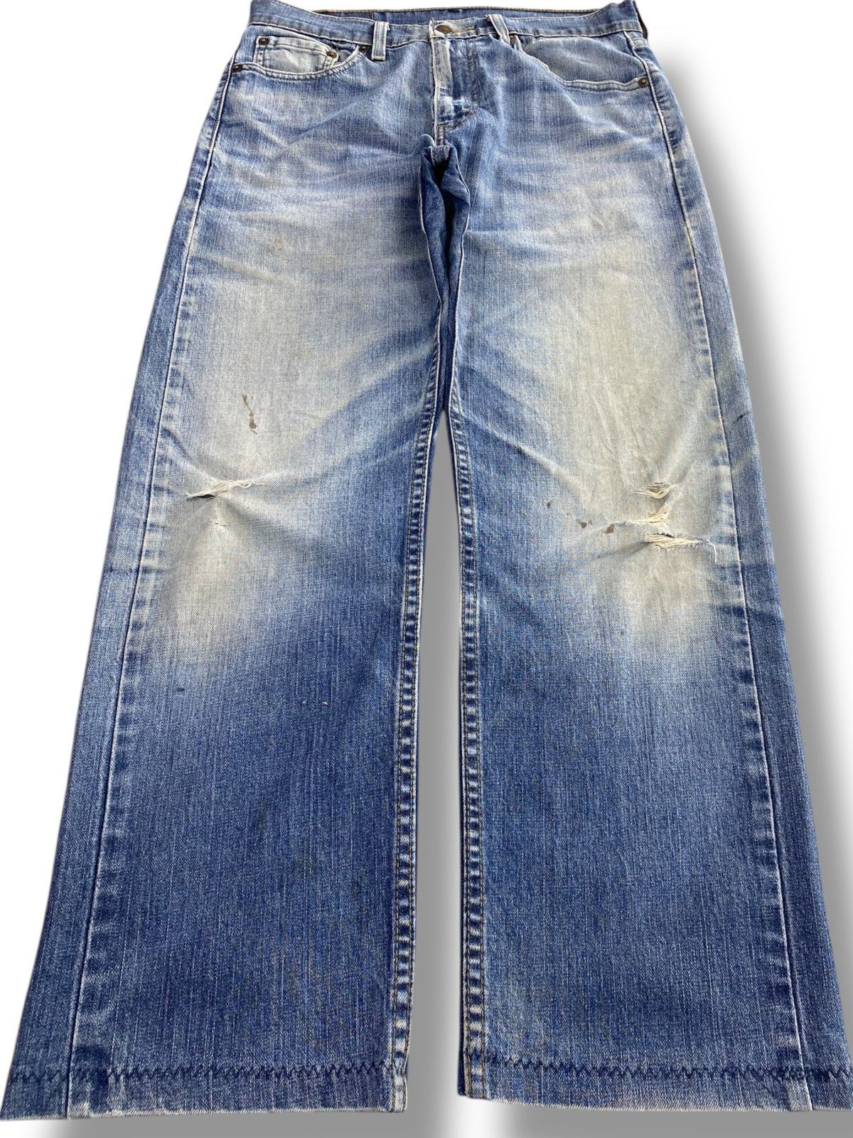 Levi's Levi’s_ Mud Wash Whiskered Style Straight Leg Jeans Size US 30 / EU 46 - 1 Thumbnail