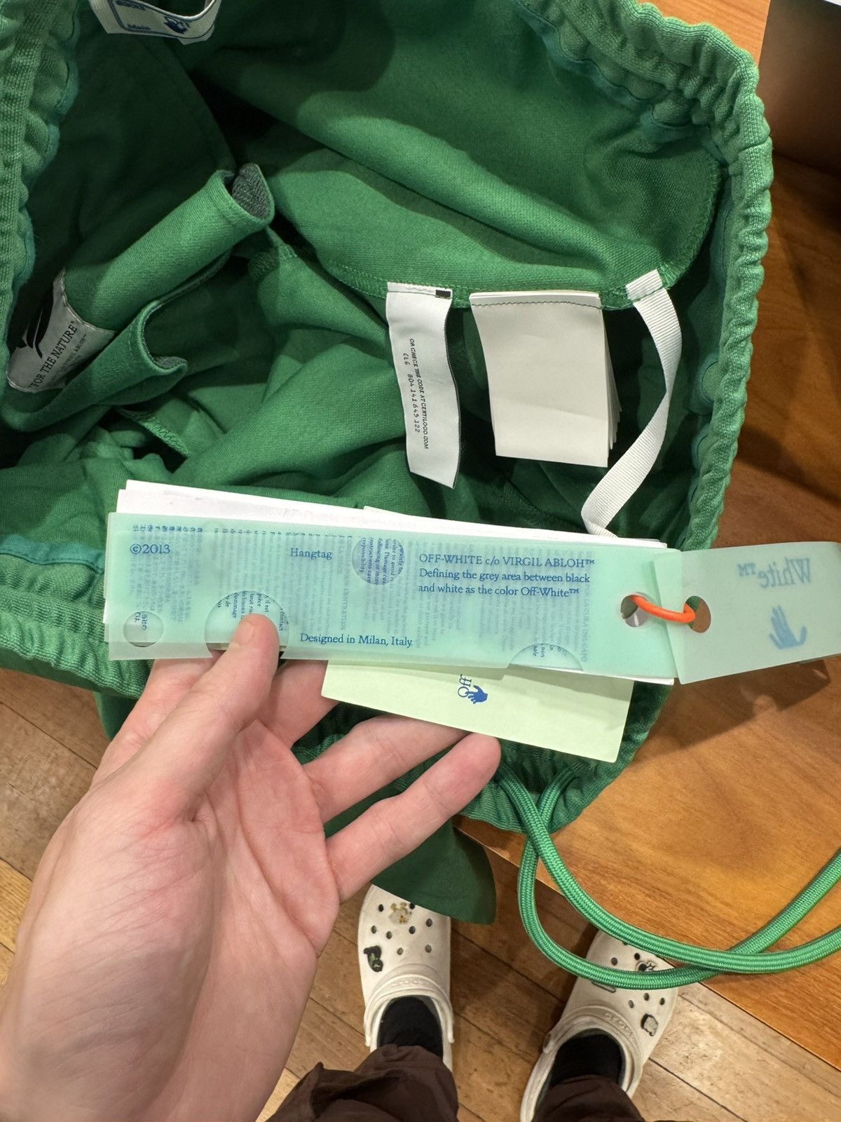 Off-White Off-White Green Eco Track Pants Size US 36 / EU 52 - 9 Thumbnail