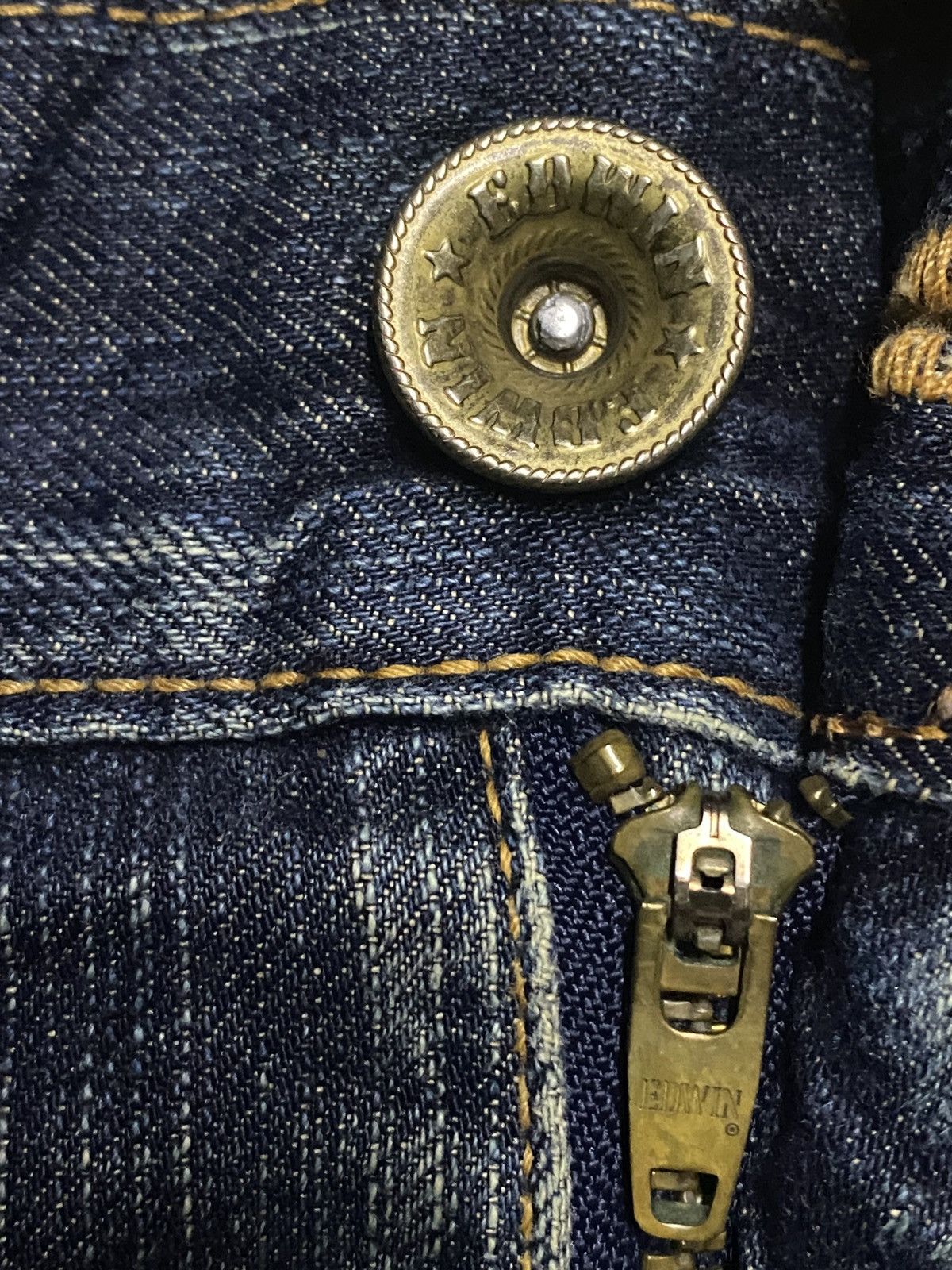 Junya Watanabe Edwin Exclusive Vintage Mud Wash Distressed Repair Jeans Size US 34 / EU 50 - 9 Thumbnail