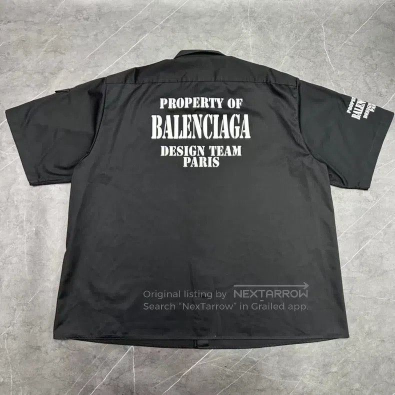 Balenciaga Balenciaga Black slogan short-sleeve shirt Size US L / EU 52-54 / 3 - 2 Thumbnail