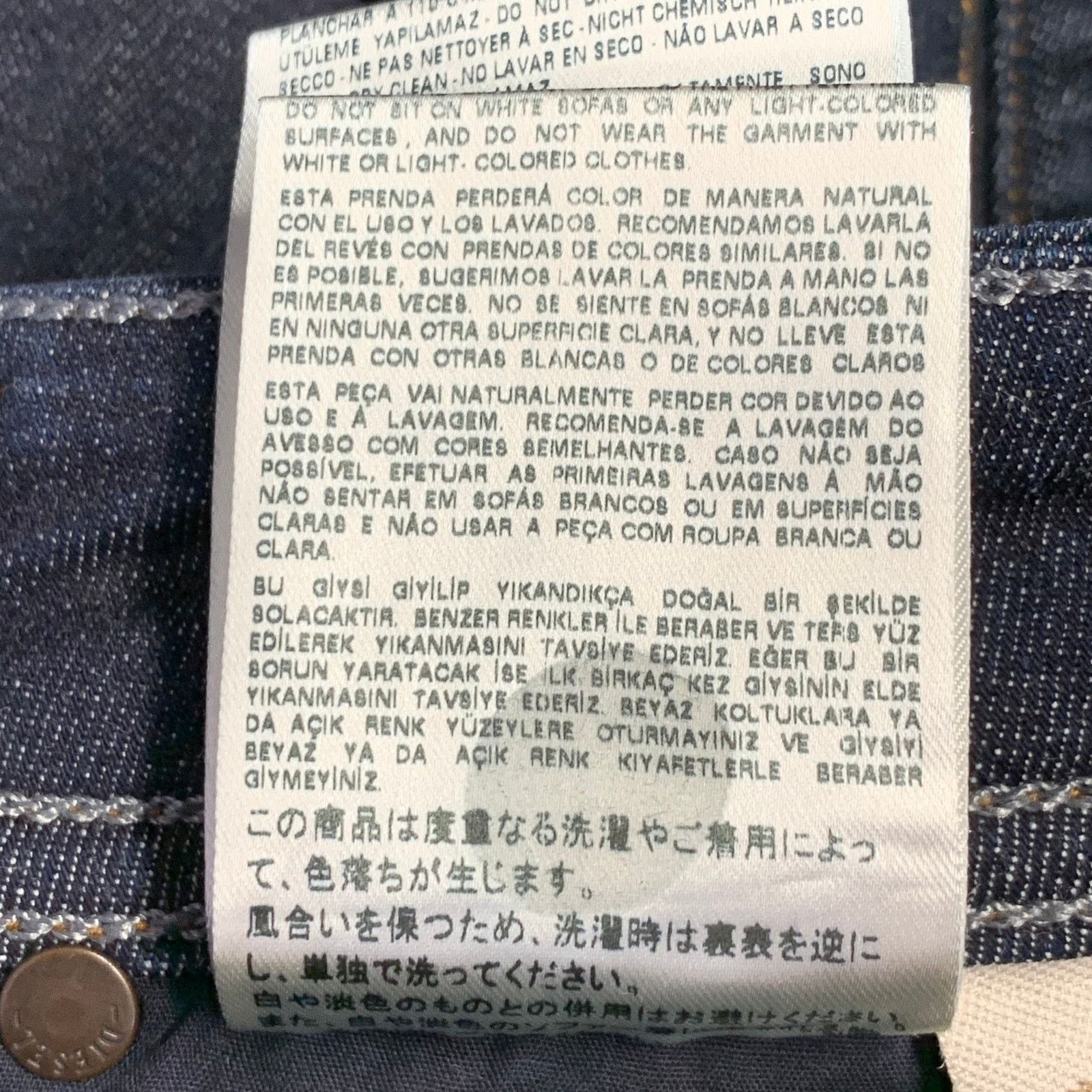 Diesel 30 Troxer Blue Contrast Stitch Cotton Blend Skinny Jeans Size US 30 / EU 46 - 10 Thumbnail