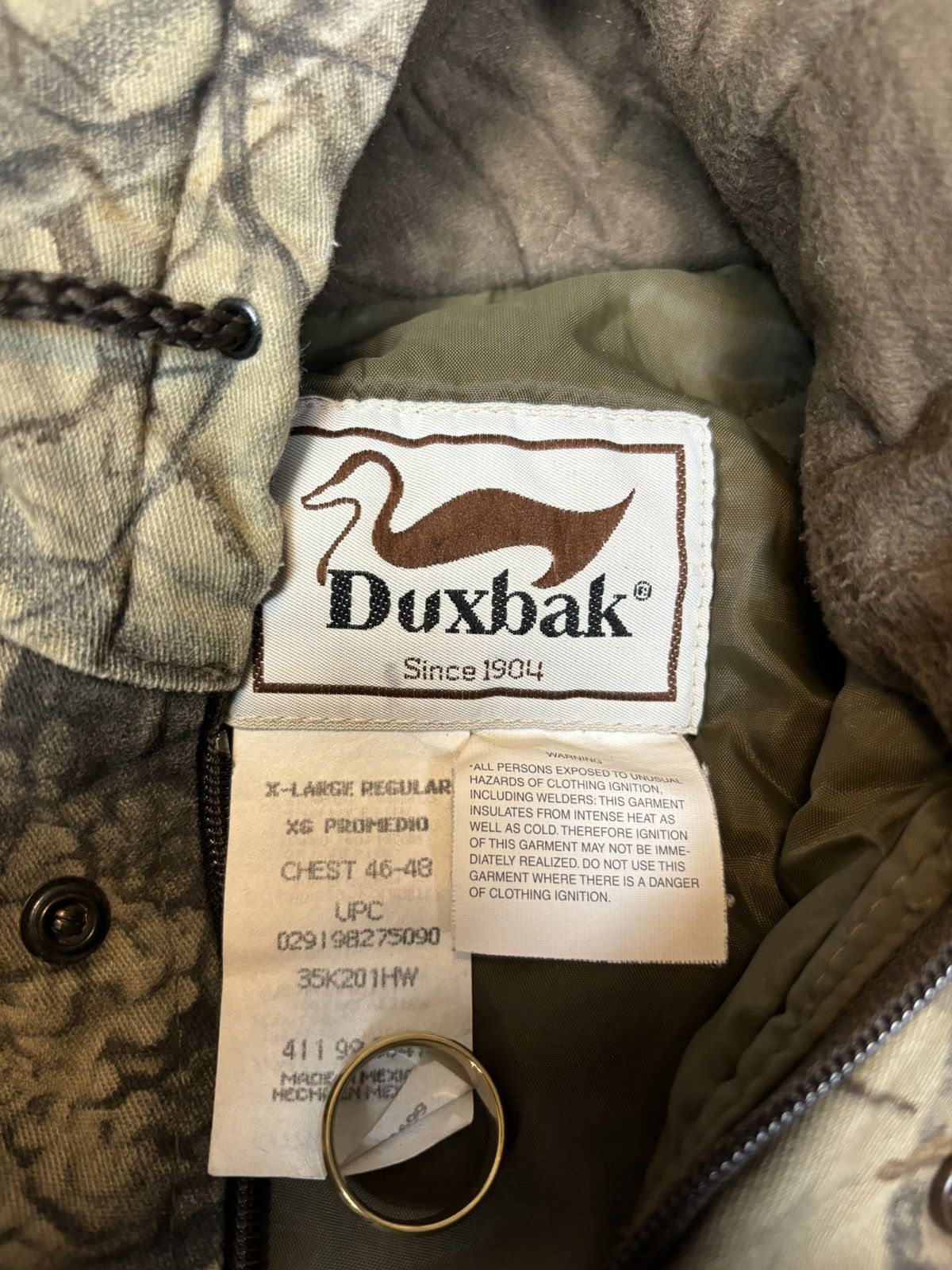 Vintage Vintage duxbak camo realtre quilted zip and button up jacket Size US XL / EU 56 / 4 - 4 Thumbnail