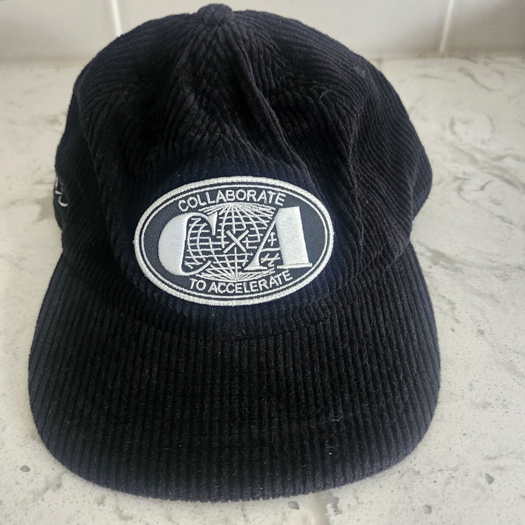 AS Colour Colour Corduroy Hat Black Strapback Cap Baseball Cap Men Adjustable Schedule/Travel? Size ONE SIZE - 2 Thumbnail