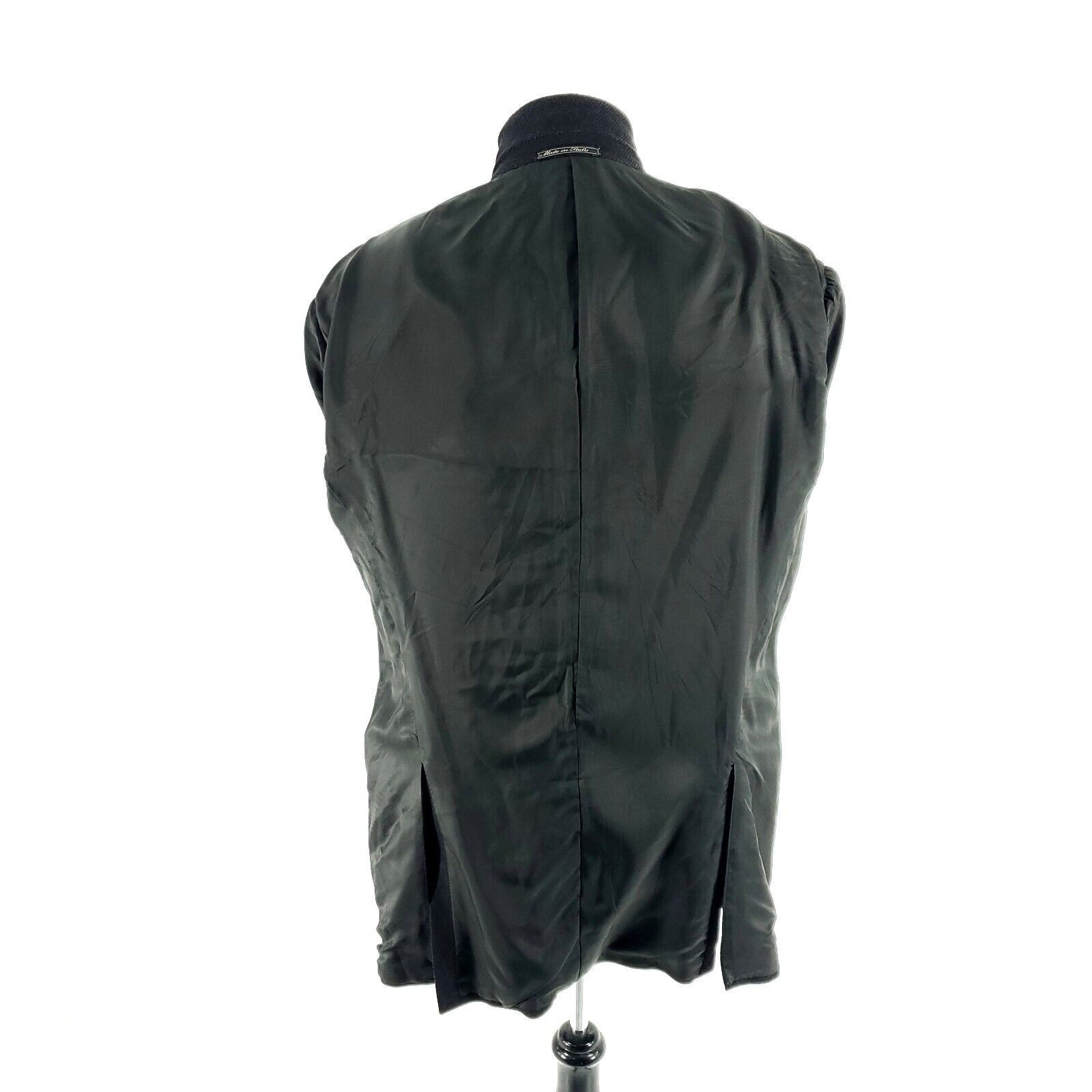 Corneliani Corneliani Wool Silk 3 Button Blazer 38L Black Side Striped Size 38L - 12 Thumbnail