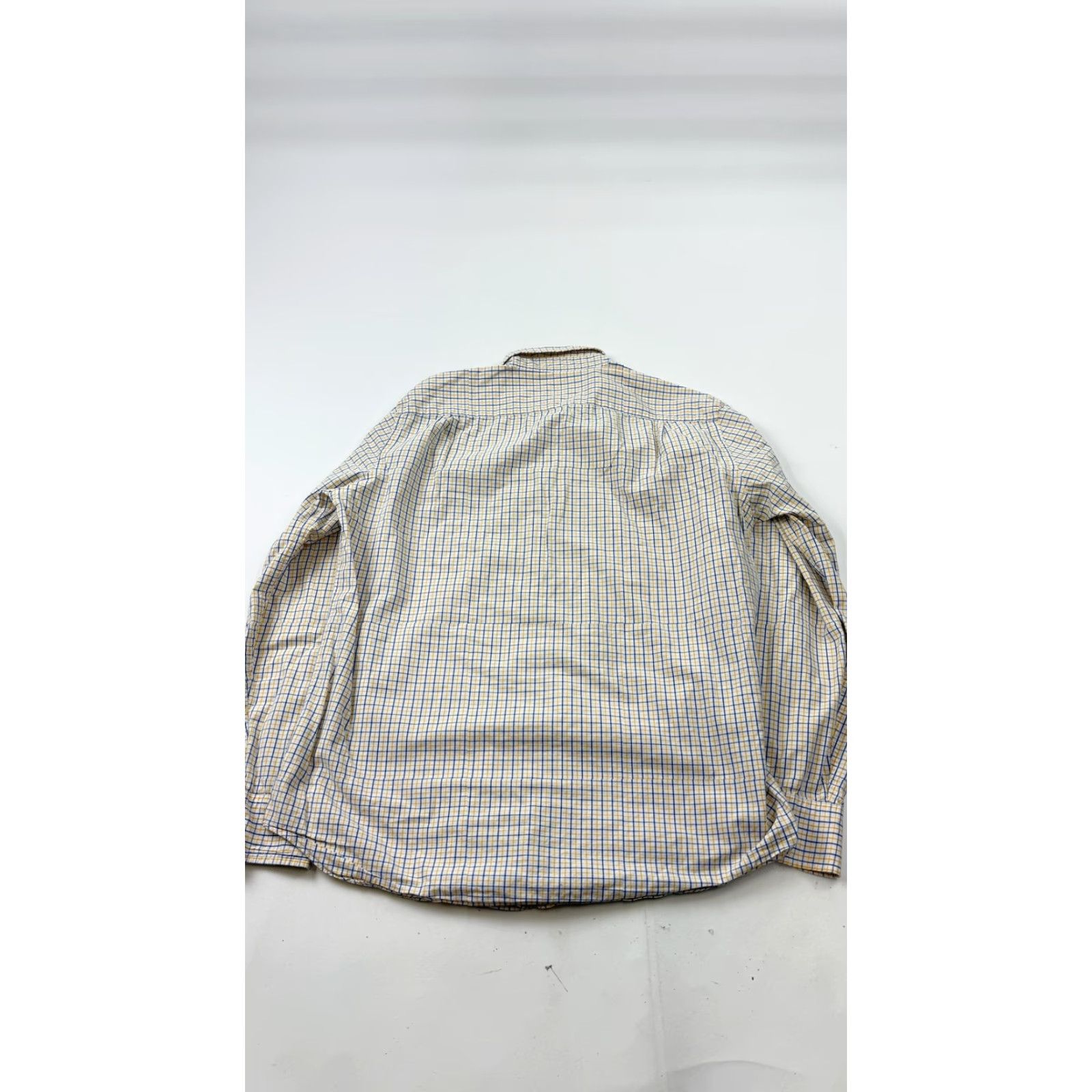 J.Crew J.Crew Shirt Mens Large Yellow Blue Plaid Tailored Fit Washed Casual Cotton Shirt Size US L / EU 52-54 / 3 - 5 Thumbnail