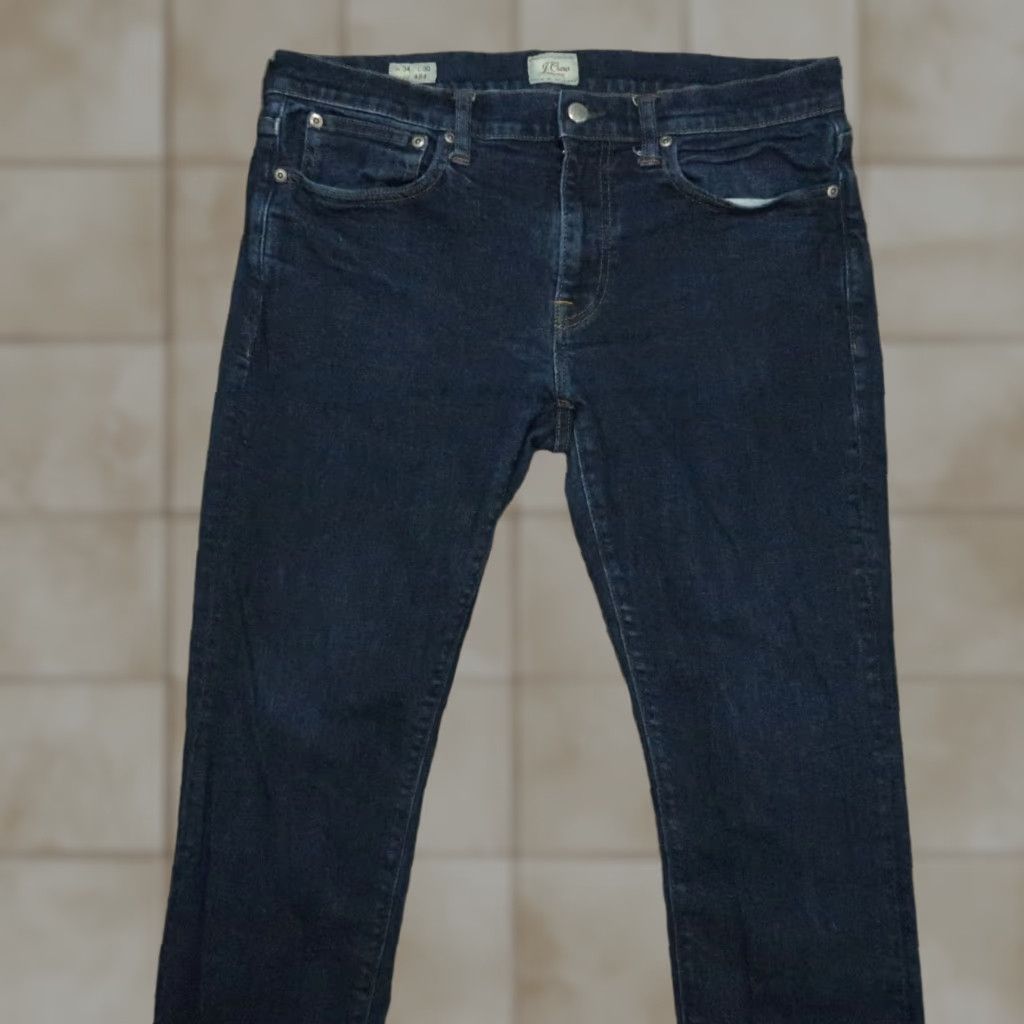 J.Crew J Crew Jeans Mens 34x28 Blue 484 Stretch Slim Straight Denim 5-Pocket Button Zip Belt Loops Regular Size Type Jeans Mens Blue Size US 32 / EU 48 - 1 Thumbnail
