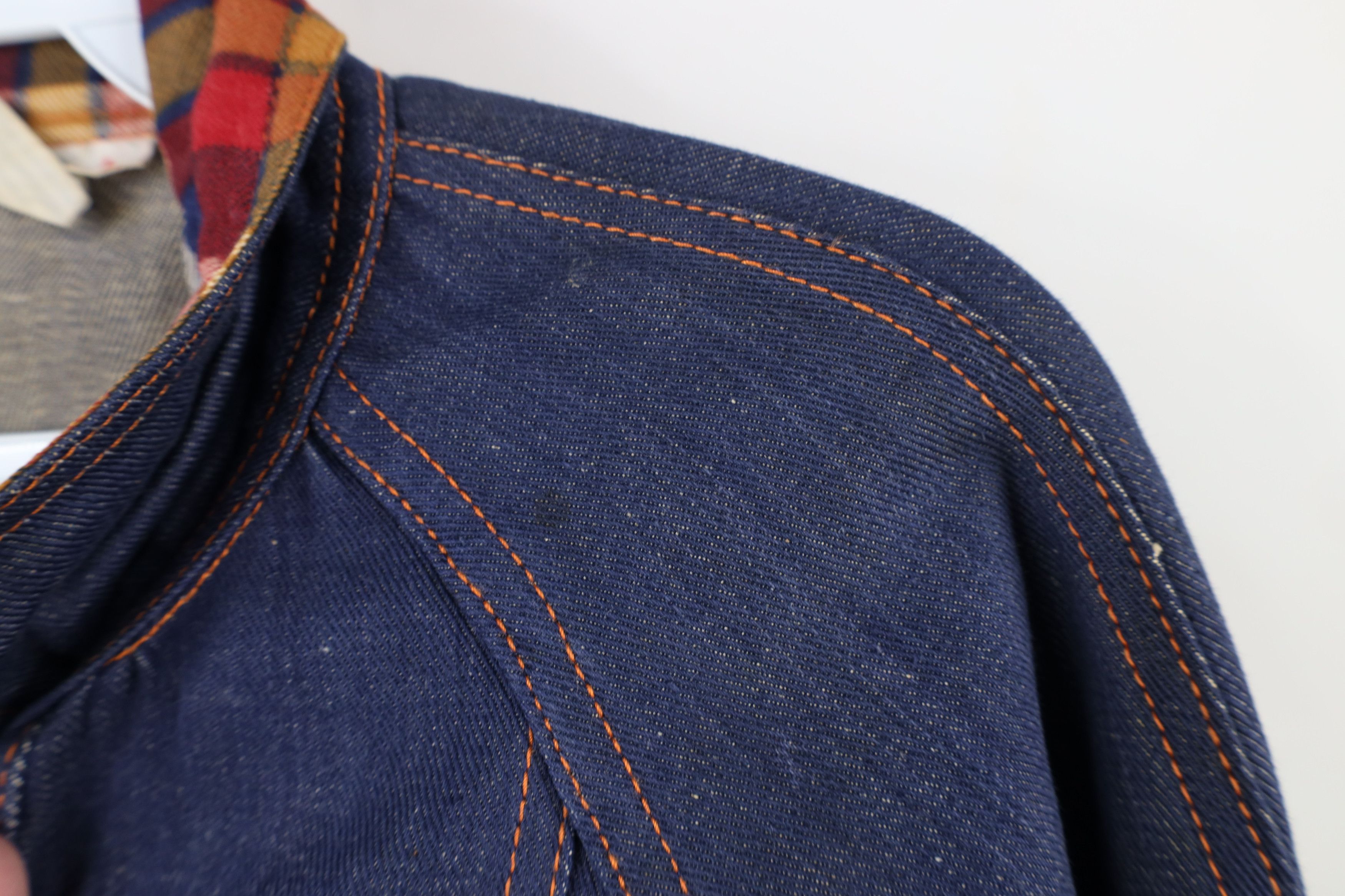Vintage Vintage 60s 70s Streetwear Collar Denim Jean Parka Jacket Size US L / EU 52-54 / 3 - 9 Thumbnail