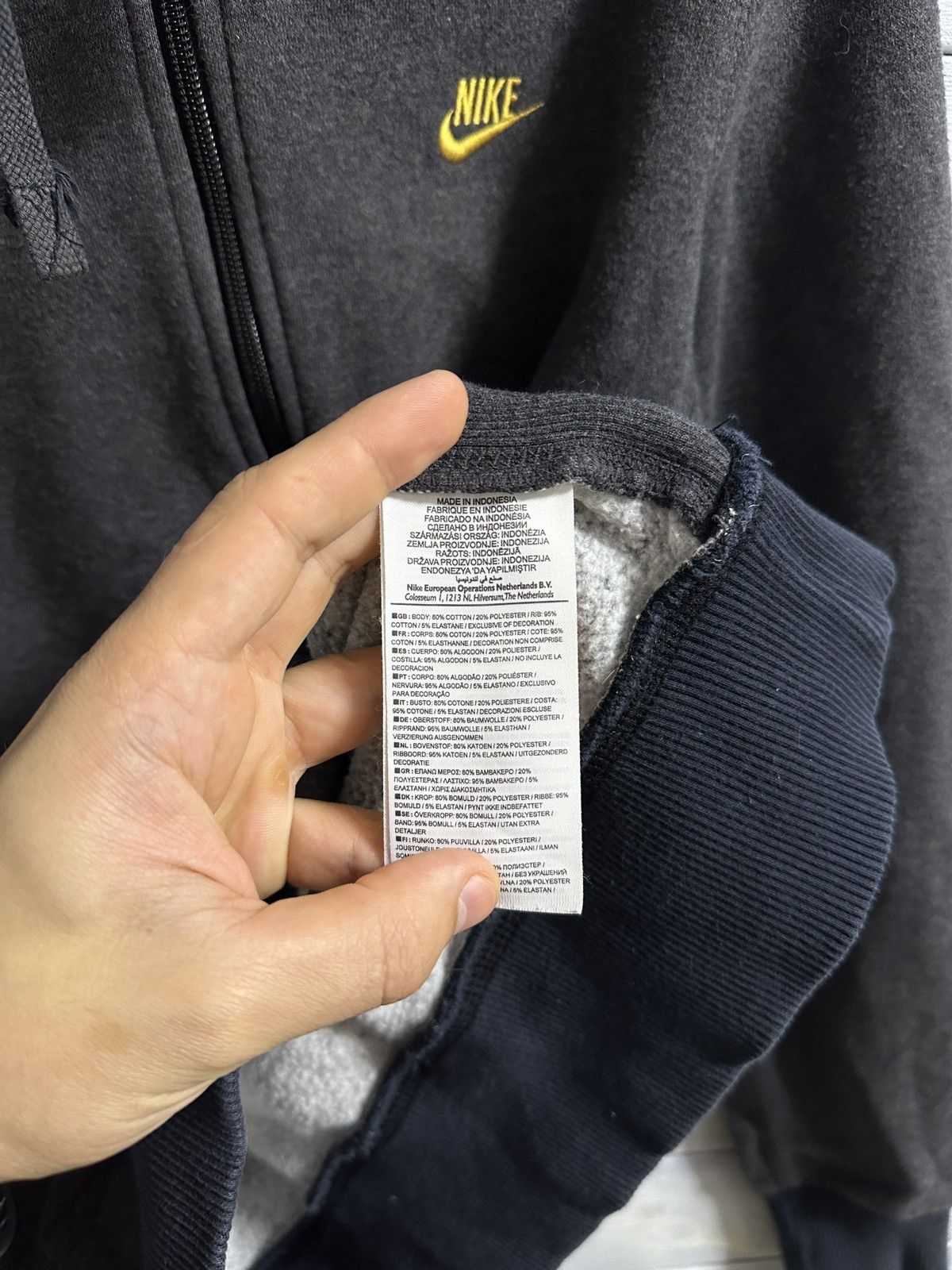 Vintage Rare Vintage Hoodie Nike Small Logo Swoosh Drill Y2K Size US M / EU 48-50 / 2 - 8 Thumbnail