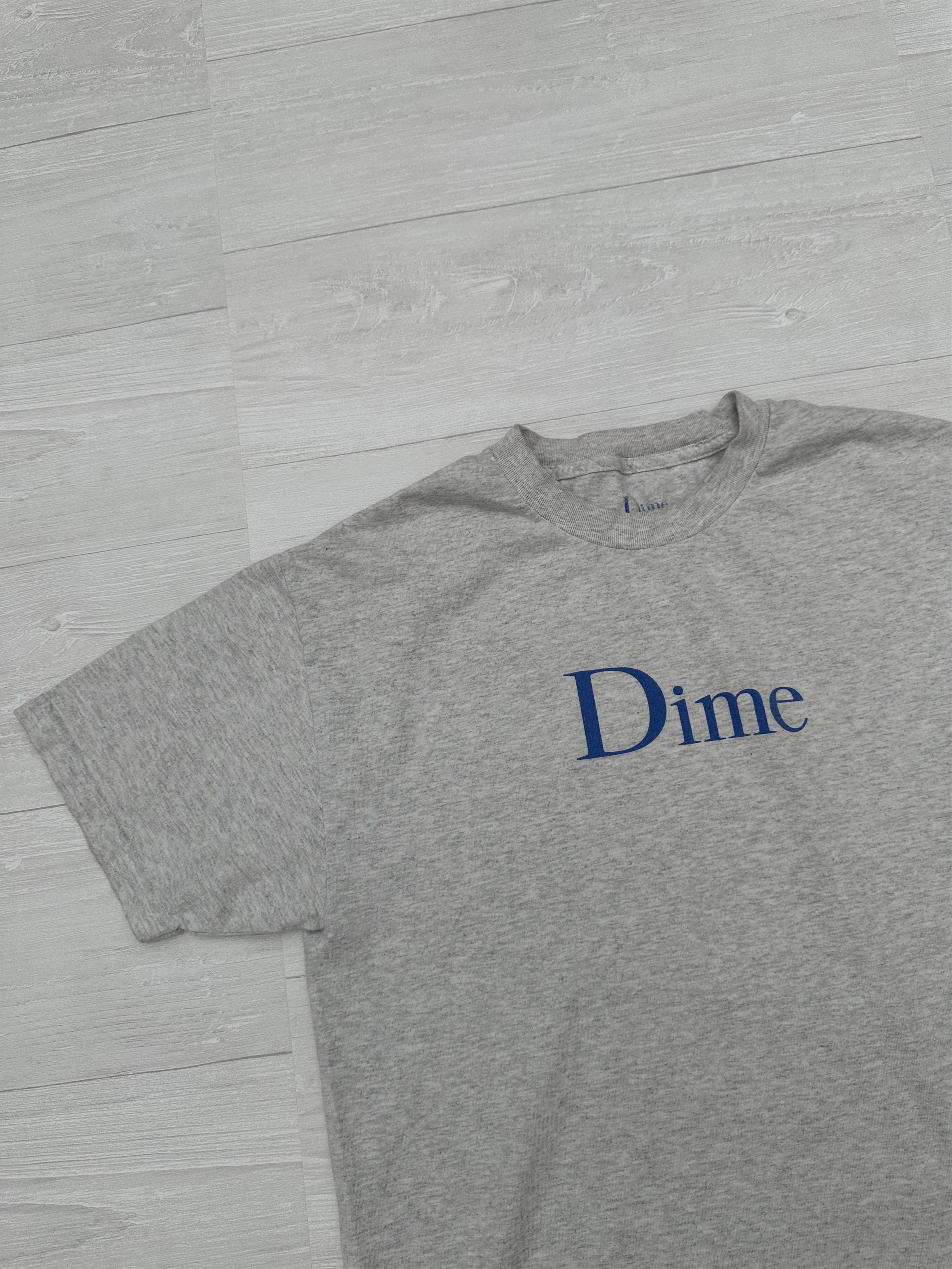 Dime Dime Grey + Blue Classic OG Logo Tee Sz. Large Skate Size US L / EU 52-54 / 3 - 2 Thumbnail