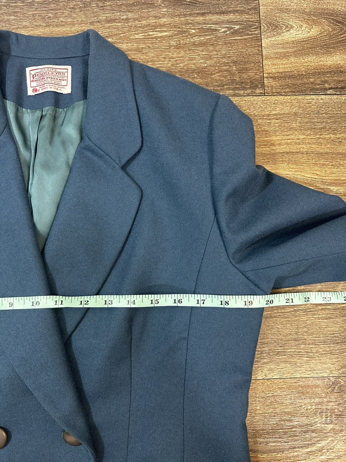 Pendleton Pendleton Women Green Pure Virgin Wool Blazer Jacket Sz 12 Size XL / US 12-14 / IT 48-50 - 6 Thumbnail