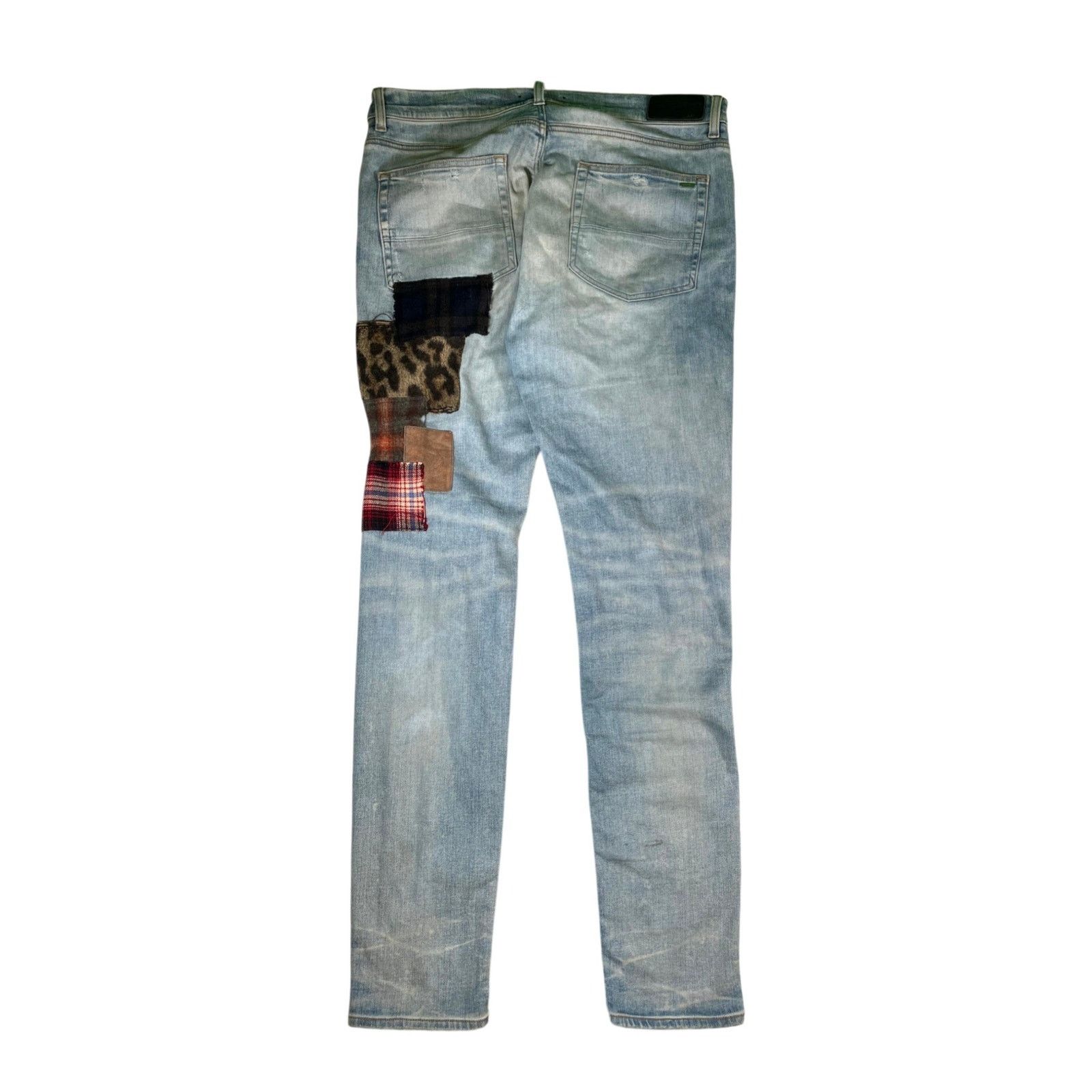 Amiri Amiri Lumberjack Patchwork Light Wash Jeans Size US 36 / EU 52 - 2 Thumbnail