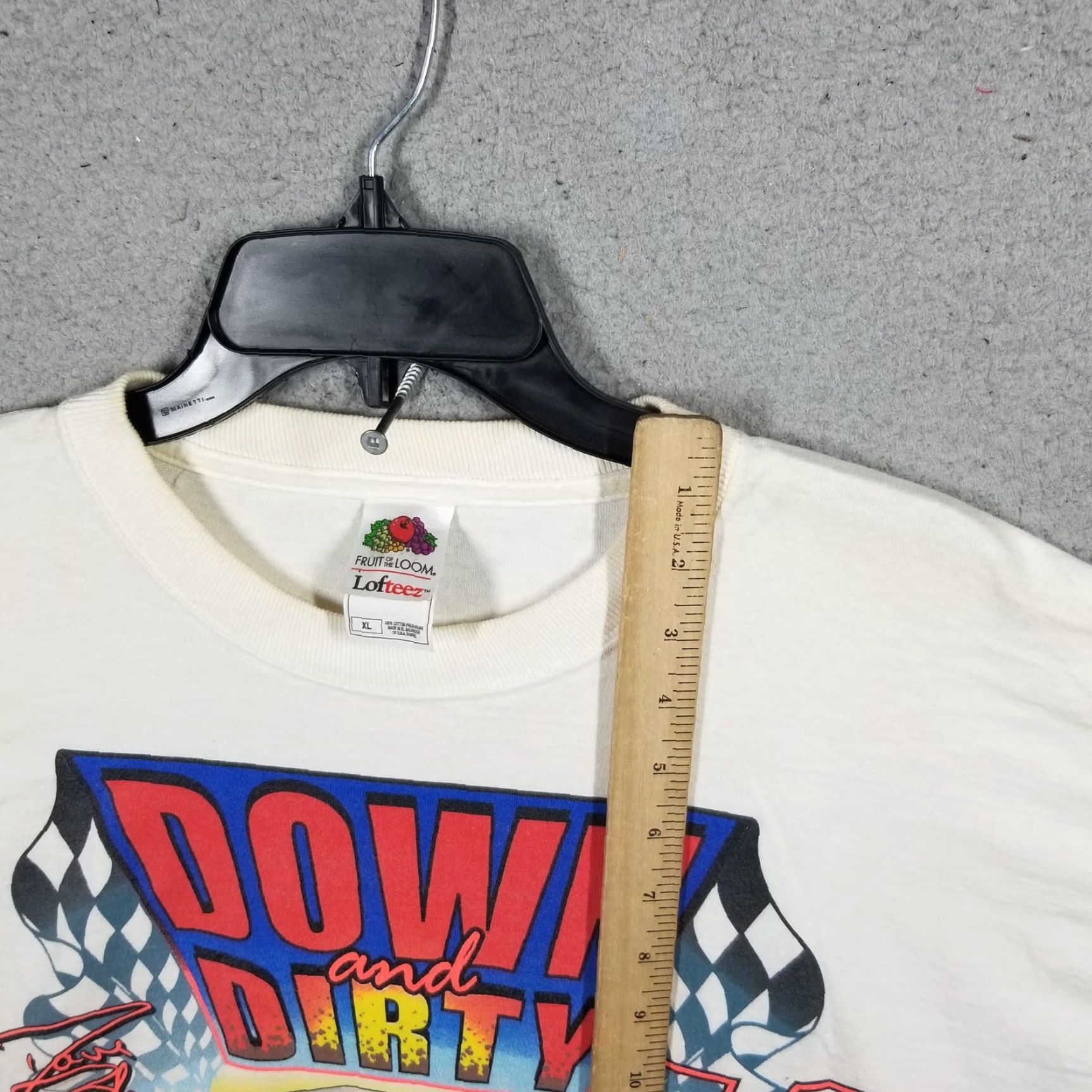 Fruit Of The Loom VINTAGE Tony Stewart Dave Blaney Racing Shirt Mens XL White Down & Dirty 2002 20 74 Graphic Print Size US XL / EU 56 / 4 - 6 Thumbnail