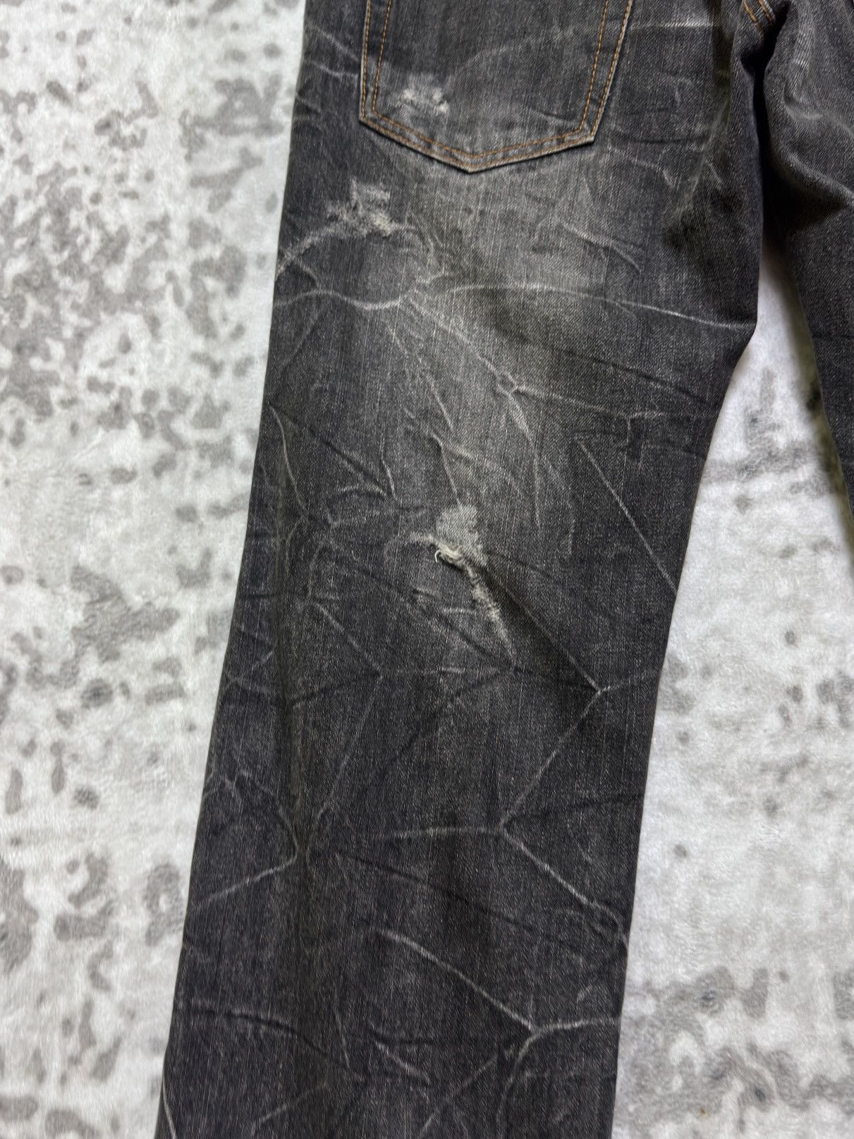 Hysteric Glamour Vintage Y2K Nylaus Double Waist Acid Wash Distressed Denim Size US 31 - 13 Thumbnail
