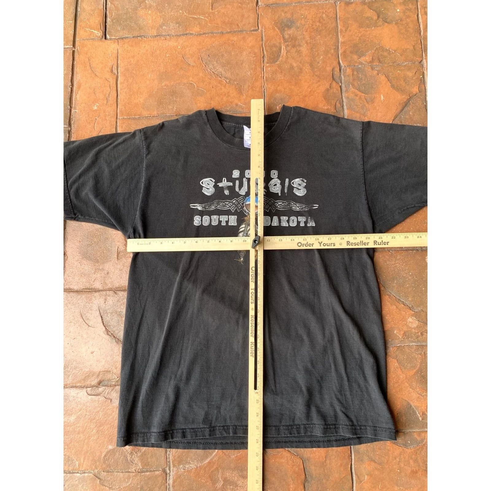 Fruit Of The Loom VINTAGE Sturgis South Dakota Motorcycle Bike Rally T-Shirt Double Sided XL Black Nike? Size US XL / EU 56 / 4 - 6 Thumbnail