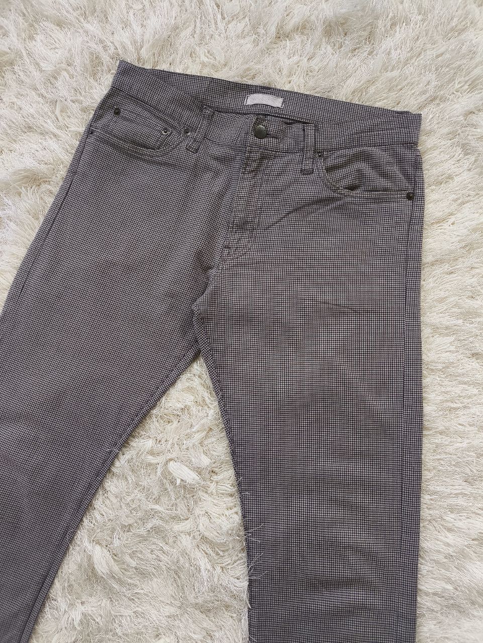 If Six Was Nine UNIQLO JEANS UJ Houndstooth Slim Straight Pants Size US 34 / EU 50 - 3 Thumbnail
