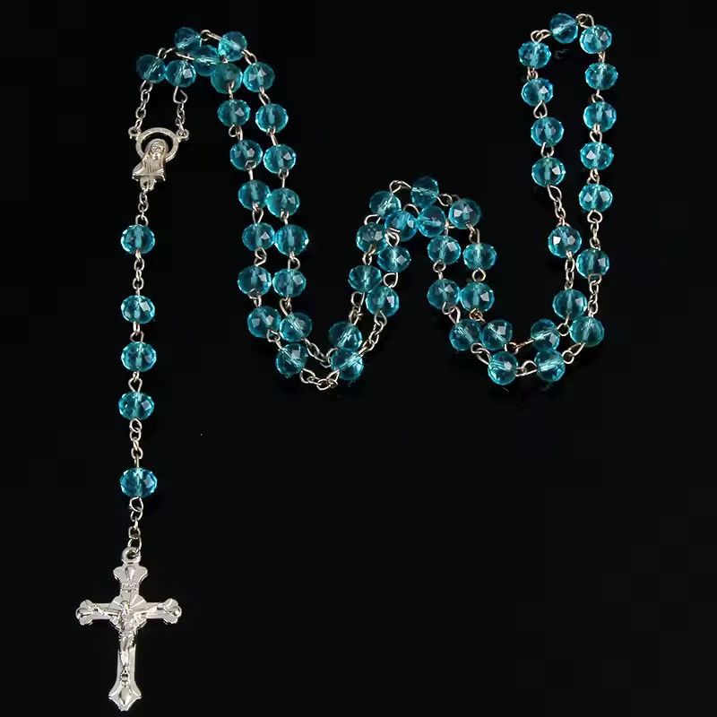 Jewelry Victoria Pearl Imitation Blue Crystal Beads Necklace Size ONE SIZE - 2 Thumbnail