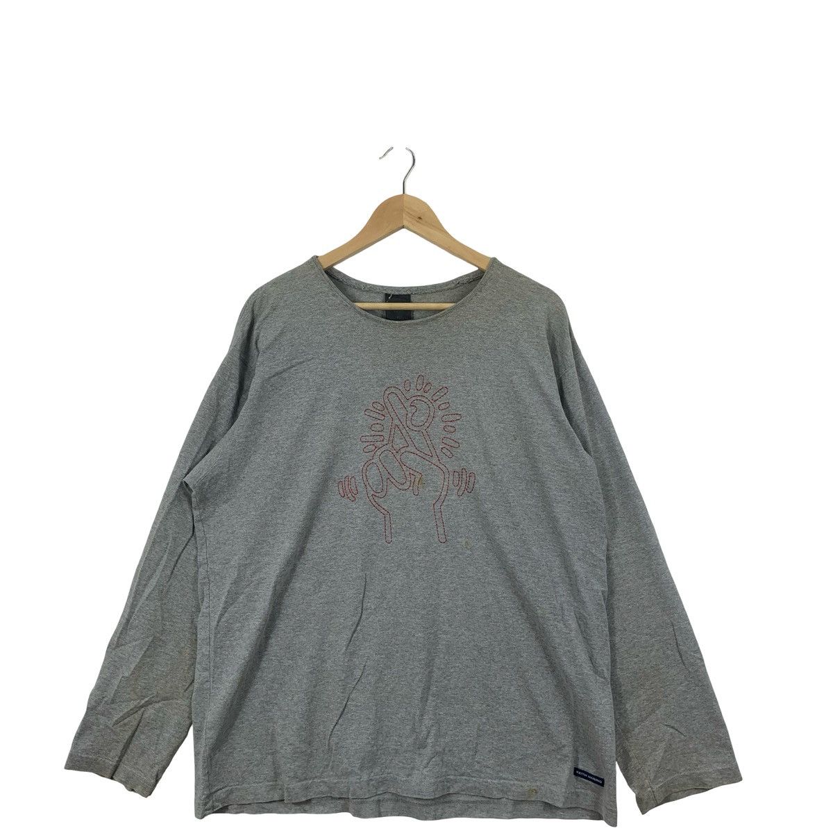 Uniqlo Vintage UNIQLO X KEITH HARING Crossed Fingers Long Sleeve Size US XL / EU 56 / 4 - 4 Thumbnail