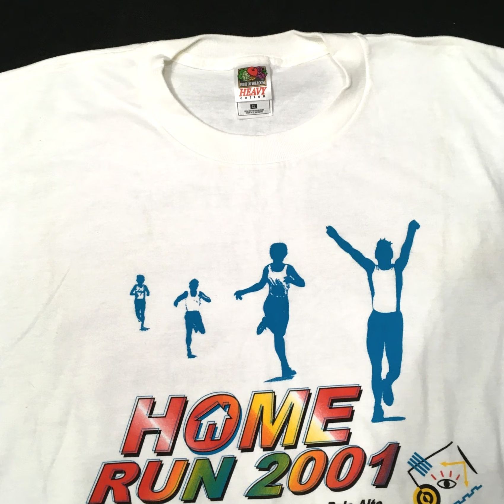 Fruit Of The Loom VINTAGE Fruit of the Loom T-Shirt Stanford HOME RUN 2001 White XL Habibat Humanity Unauthorized? Size US XL / EU 56 / 4 - 3 Thumbnail