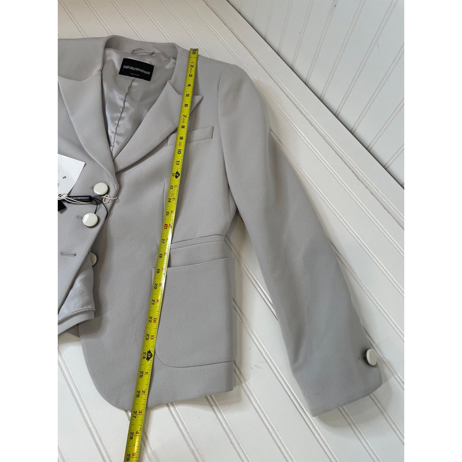 Emporio Armani Emporio Armani Gray Blazer Corpcore Office Corporate 12 Size XL / US 12-14 / IT 48-50 - 4 Thumbnail
