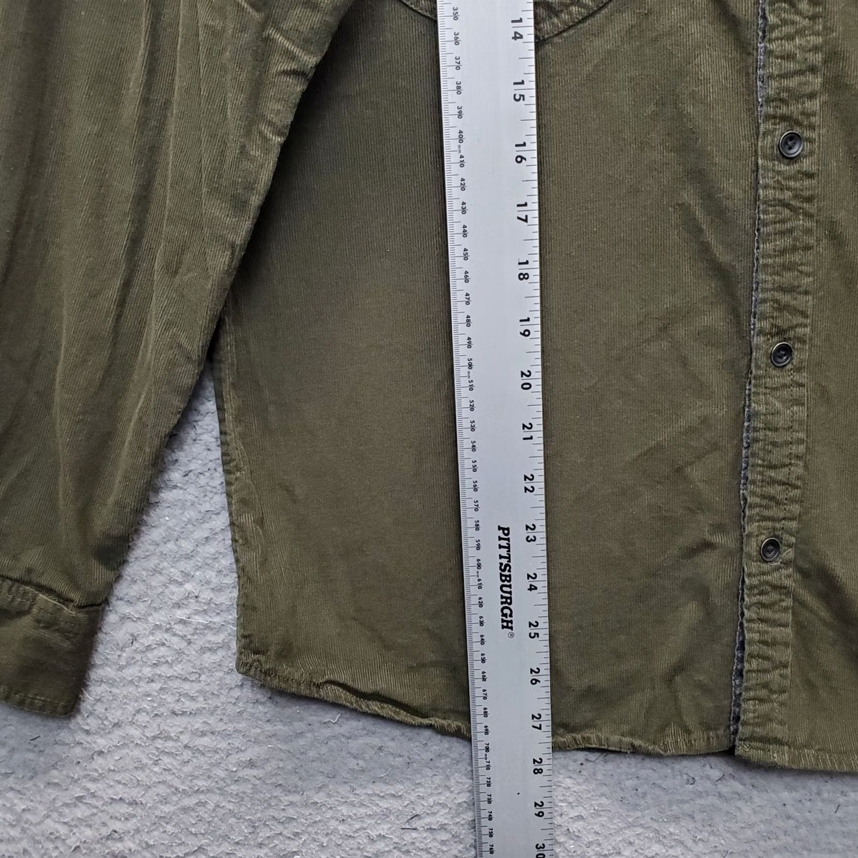 Kenneth Cole Kenneth Cole Corduroy Shirt Mens L Green Long Sleeve Collared Button Down Size US L / EU 52-54 / 3 - 3 Thumbnail