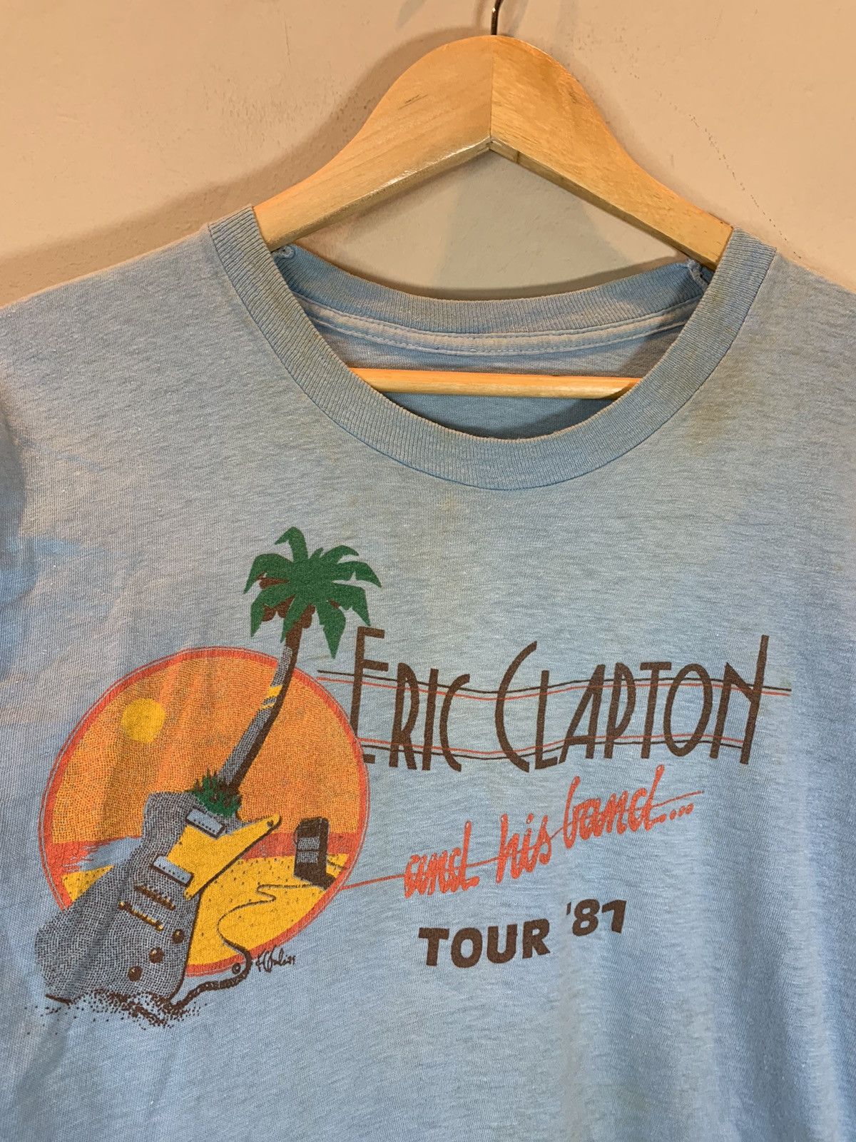Band Tees × Vintage *RARE* Vintage 1981 Eric Clapton Single Stitch Tour T-Shirt Size US L / EU 52-54 / 3 - 2 Thumbnail