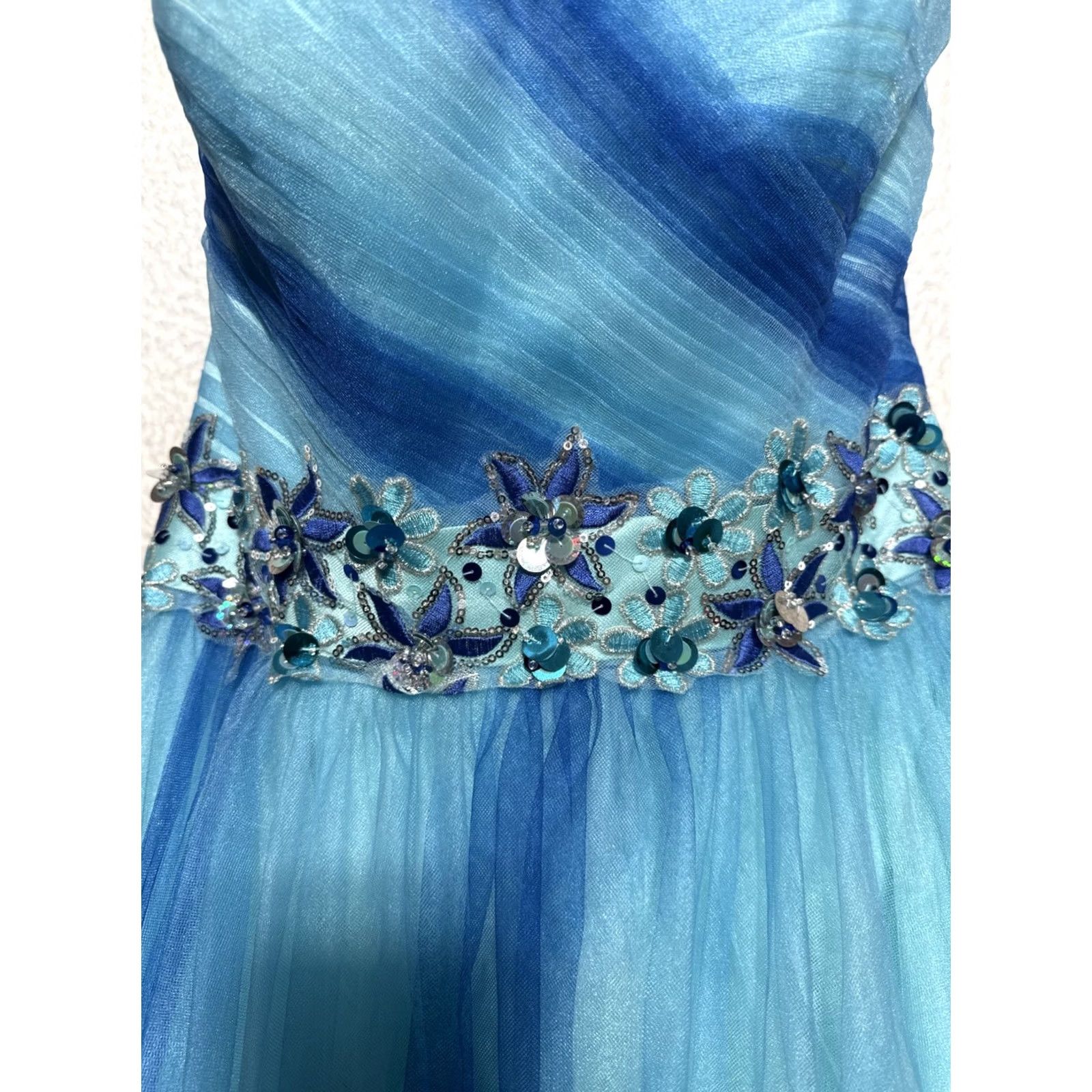 Vintage Alfred Angelo Royal Ball Disney Princess Stunning Prom Dress - Blue - Size 12 - NWOT - Strapless Sleeveless Ball Gown Womens Size ONE SIZE - 2 Thumbnail