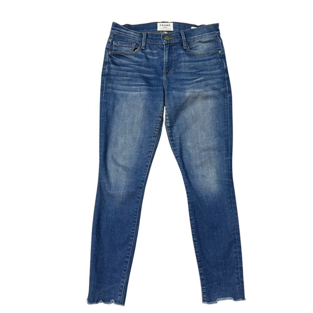 Frame FRAME Le Skinny De Jeanne Raw-Edge Skinny Jeans in Odyssey Size 26" / US 2 / IT 38 - 2 Thumbnail