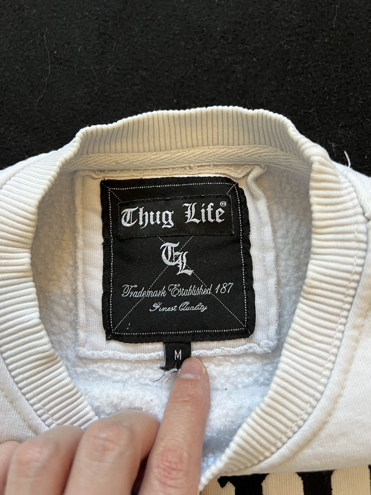 Japanese Brand × Vintage Sweatshirt Thug Life vintage y2k white Size US M / EU 48-50 / 2 - 2 Thumbnail