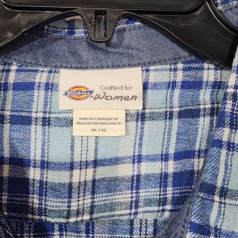 Dickies Dickies Women's Plaid Long Sleeve Flannel Size XL / US 12-14 / IT 48-50 - 6 Thumbnail