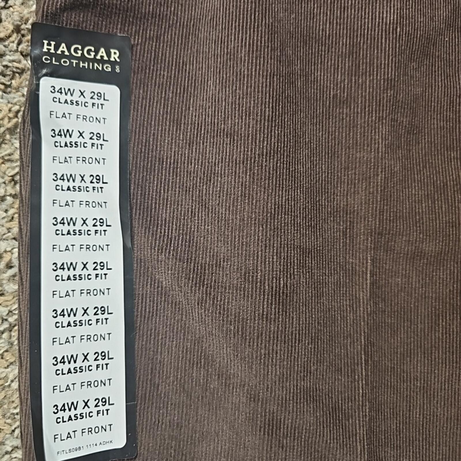 Haggar HAGGAR Classic Fit Brown Corduroy Pants 34x29 NWT NWD Size US 34 / EU 50 - 2 Thumbnail