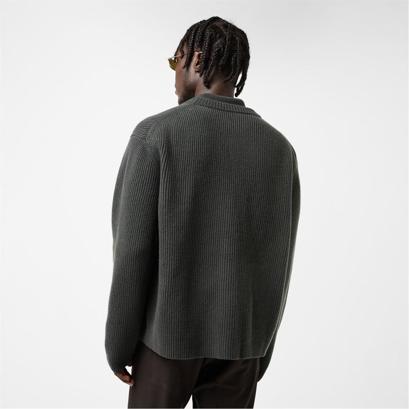 Gucci o1g2r1mq0426 Rib Cardigan in Military Green Size US XL / EU 56 / 4 - 5 Thumbnail